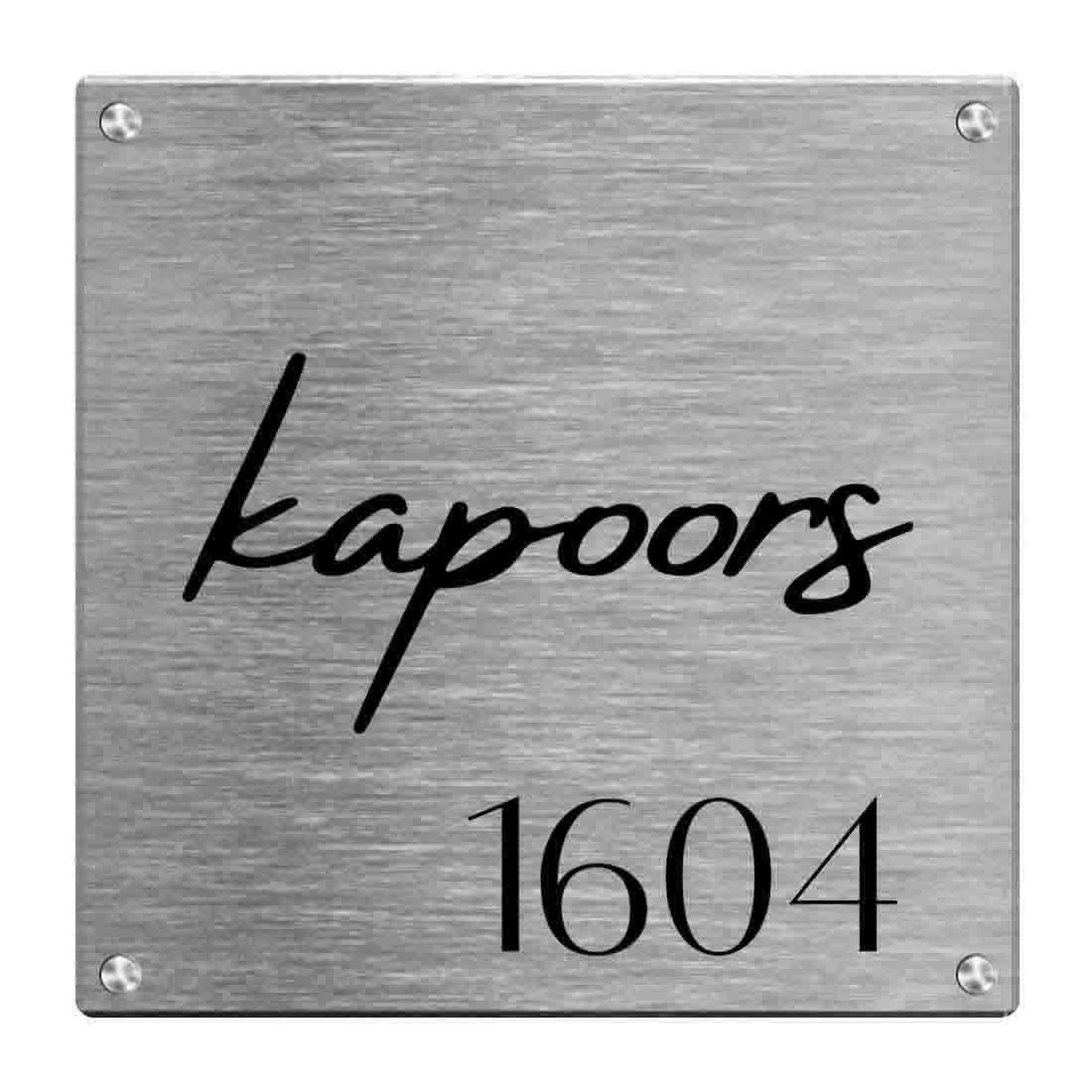 Customized Square Nameplate for Home Flat Outdoor Name Board - Image 3