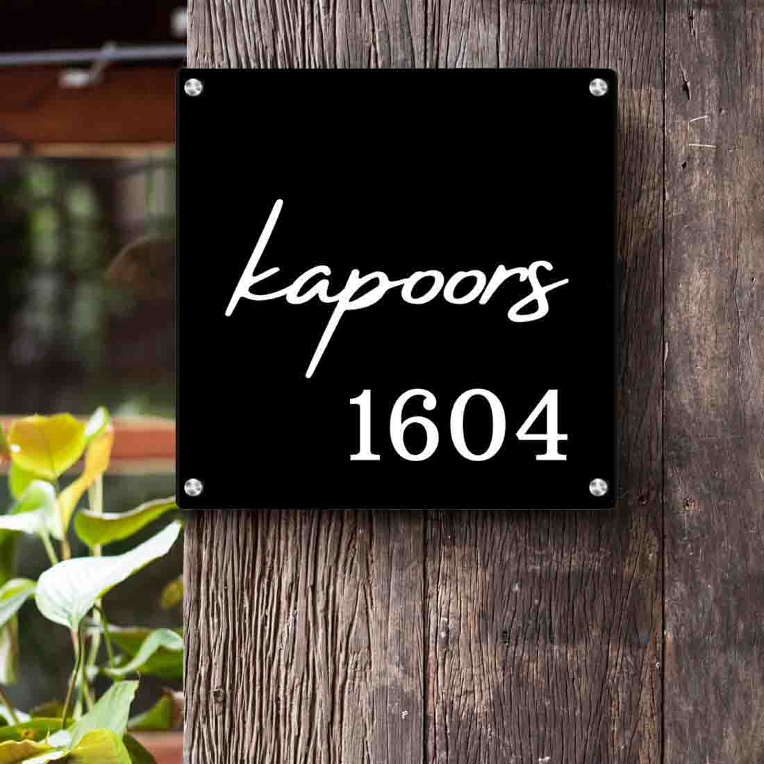 Customized Square Nameplate for Home Flat Outdoor Name Board - Image 6