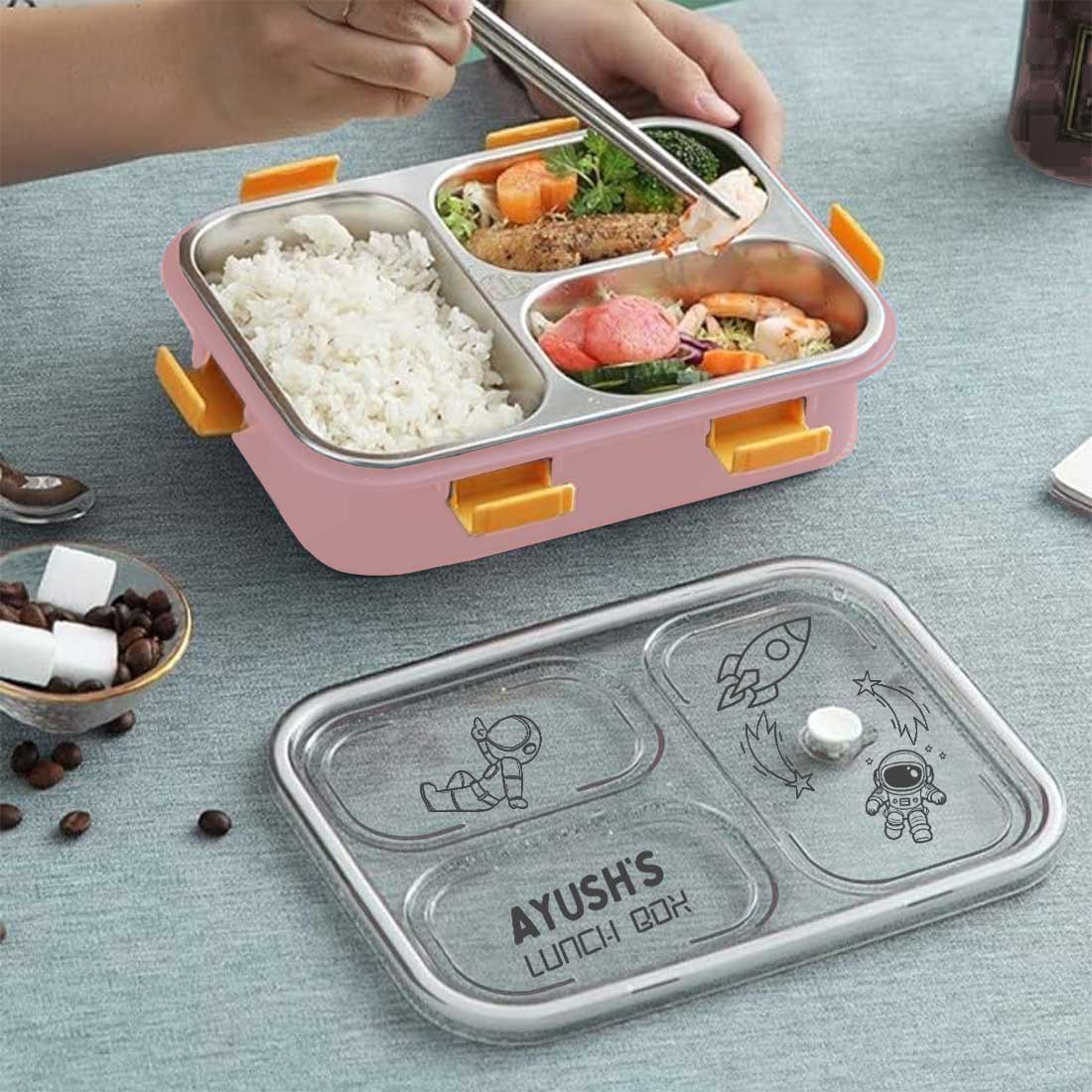 Customized Stainless Steel Childrens Lunch Box Insulated Tiffin Box - Image 2