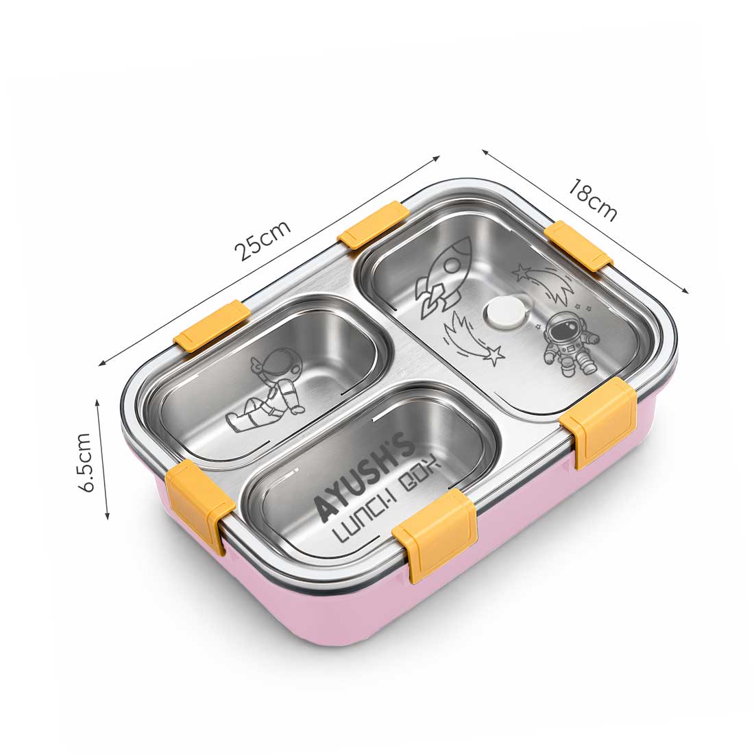 Customized Stainless Steel Childrens Lunch Box Insulated Tiffin Box - Image 4
