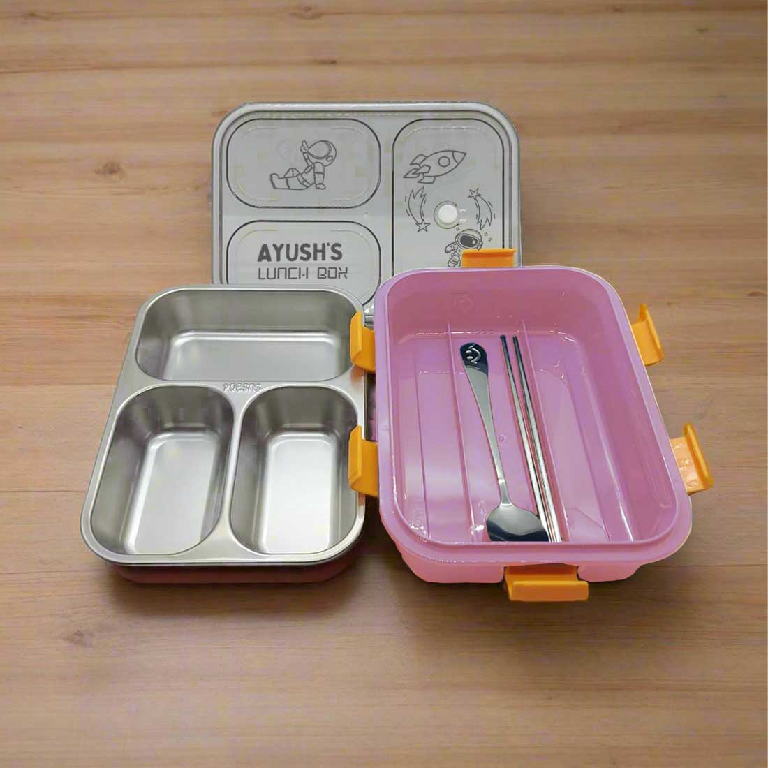 Customized Stainless Steel Childrens Lunch Box Insulated Tiffin Box - Image 5