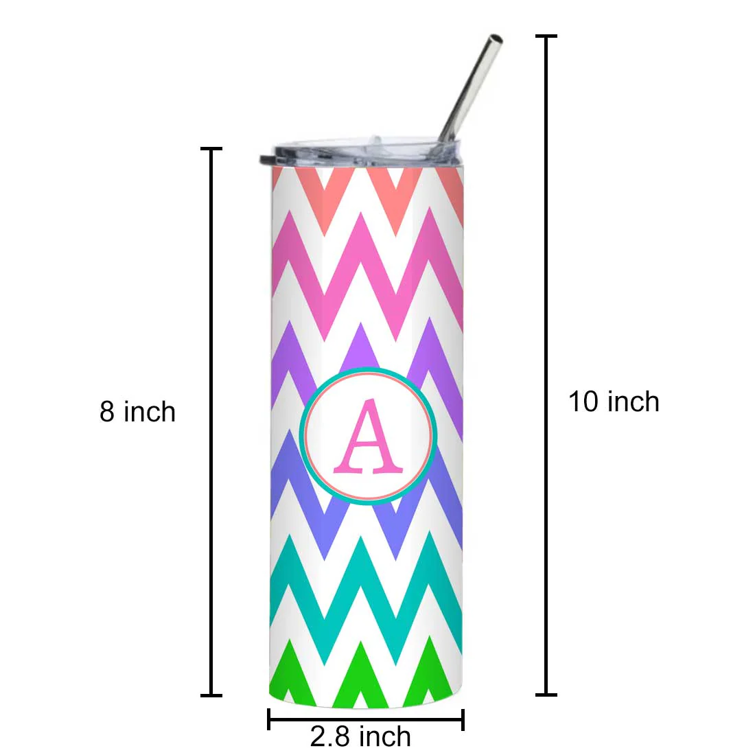 Nutcase Customized Stainless Steel Coffee Mug Insulated Travel Tumbler - 600 ml Cup with Metal Straw - Image 4