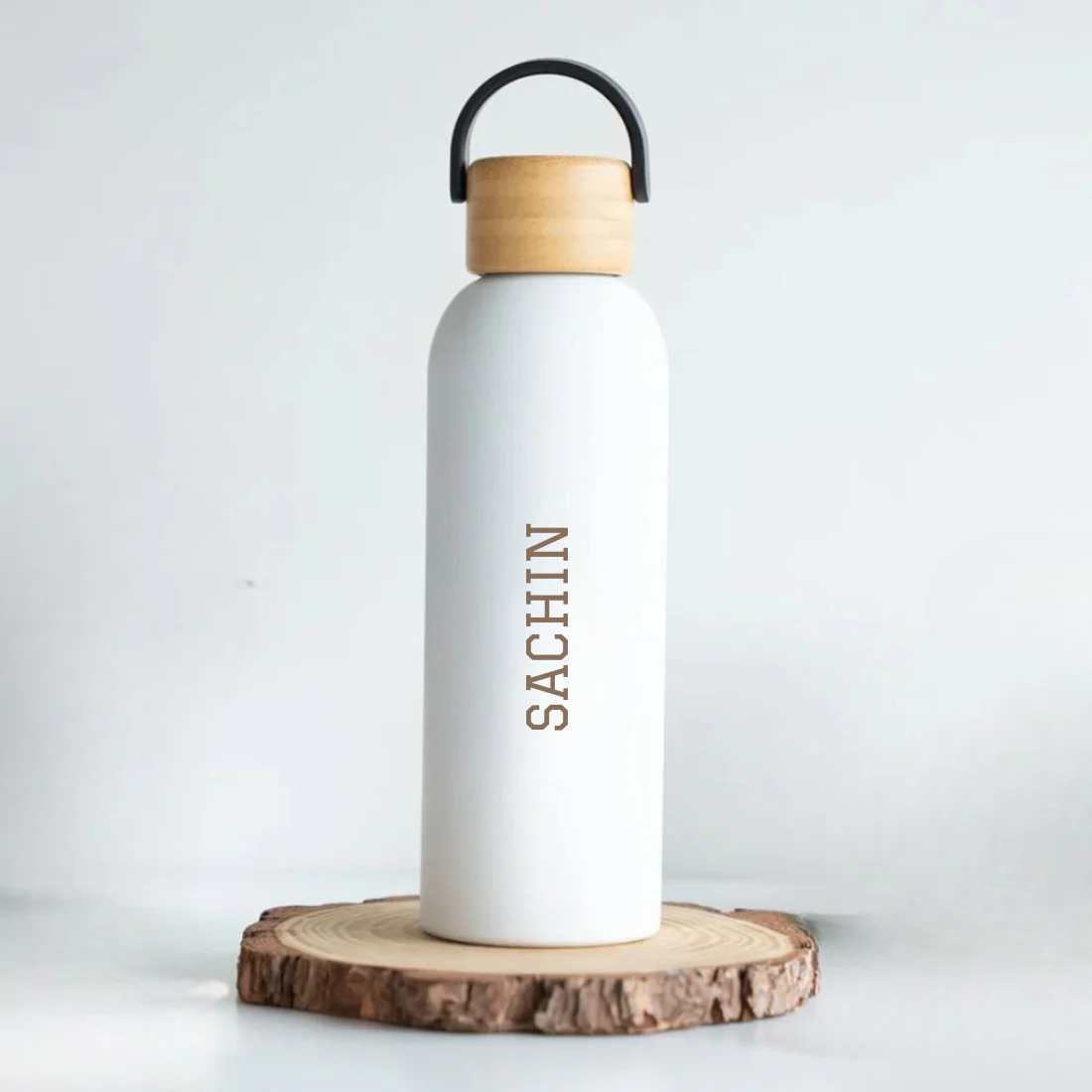 Customized Stainless Steel Water Bottle with Bamboo Lid 500ml – Eco-Friendly, Insulated, Leak-Proof - Image 4