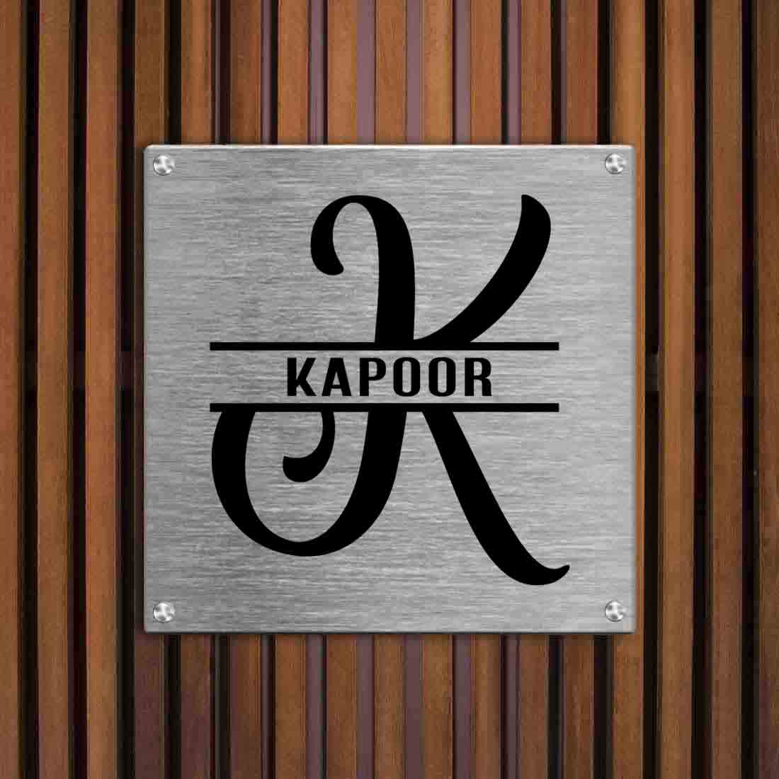 Customized Monogram Stainless Steel Name Plates for Home Outdoor Name Board