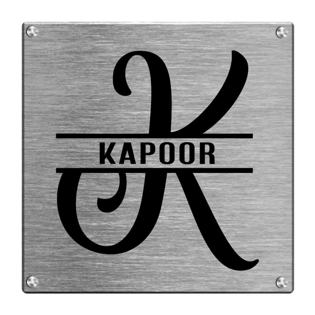 Customized Monogram Stainless Steel Name Plates for Home Outdoor Name Board - Image 2