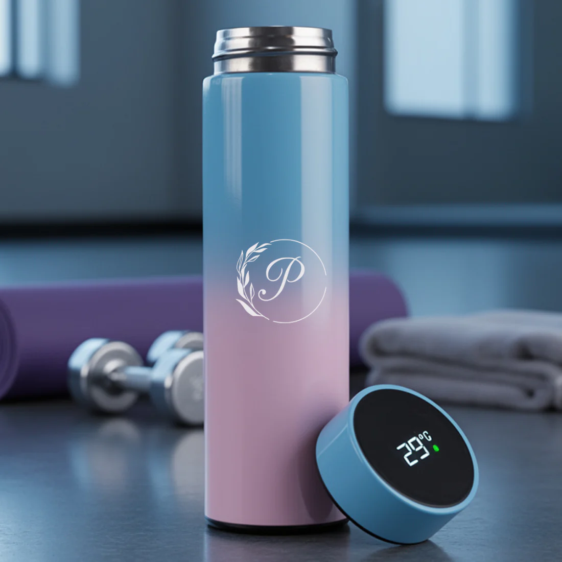 Customized Temperature Water Bottle with Insulated Display Bottle 500ml - Image 2