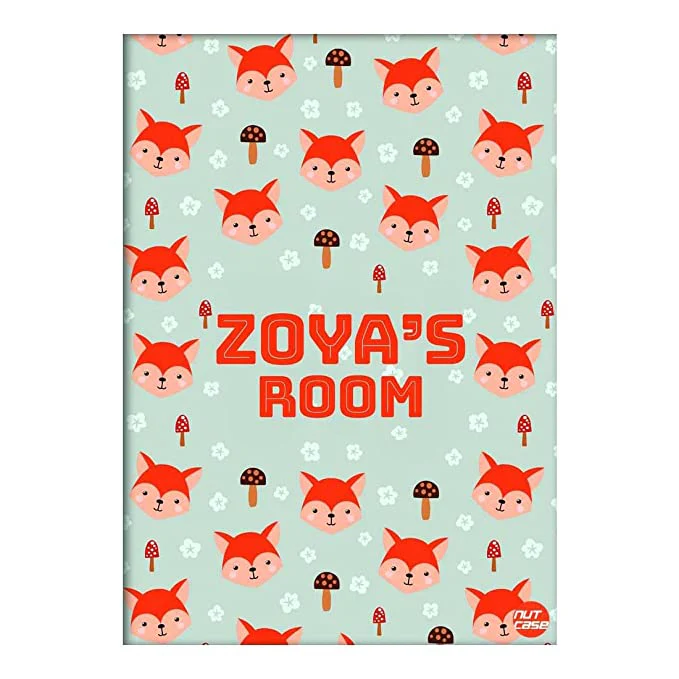 Personalised Poster for Room Decor - Mushroom & Cute Fox