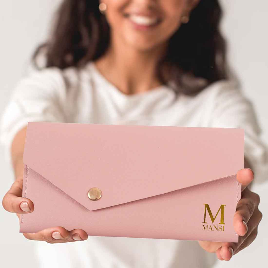 Customized Wallet for Women-Envelope Clutch with Name - Image 3