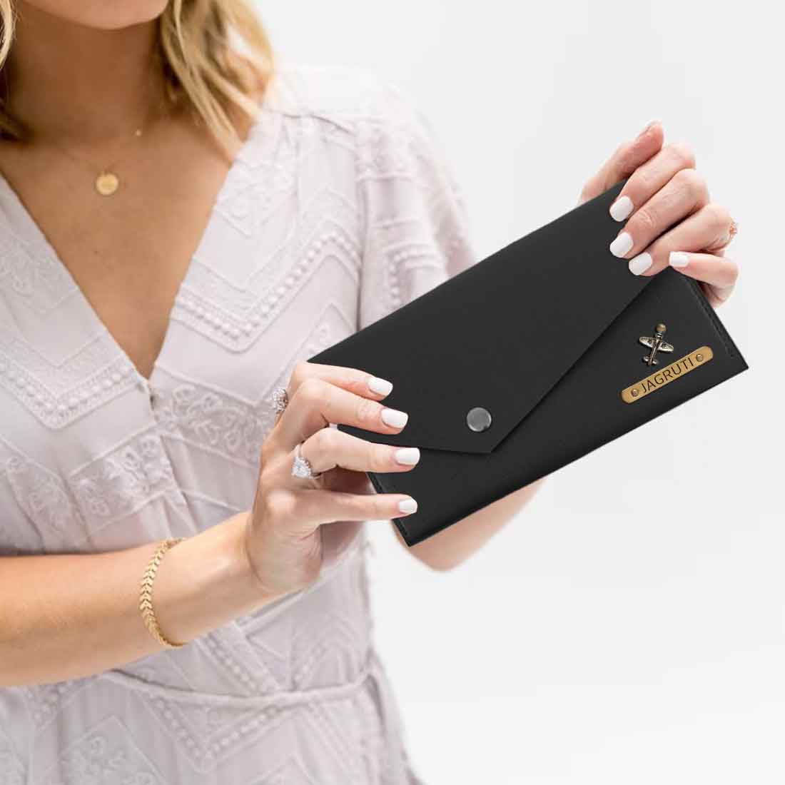 Customized Wallet for Women with Charms-Envelope Clutch with Name - Image 27
