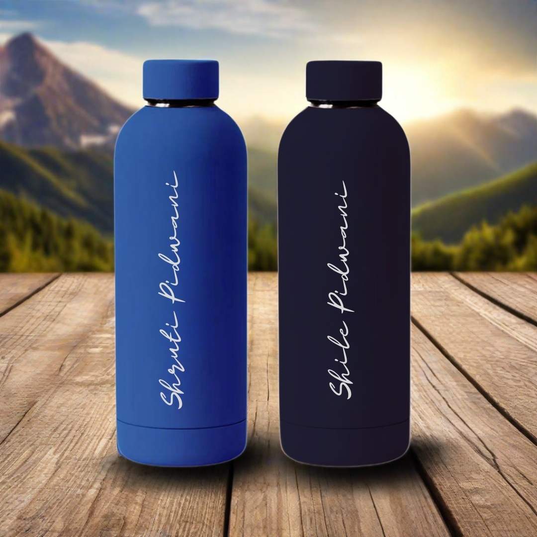 Customized Water Bottles with Names Stainless Steel Double Insulated Water Bottles for Travel Office Gym Home BPA Free, Leakproof-SET OF 2 - Image 3