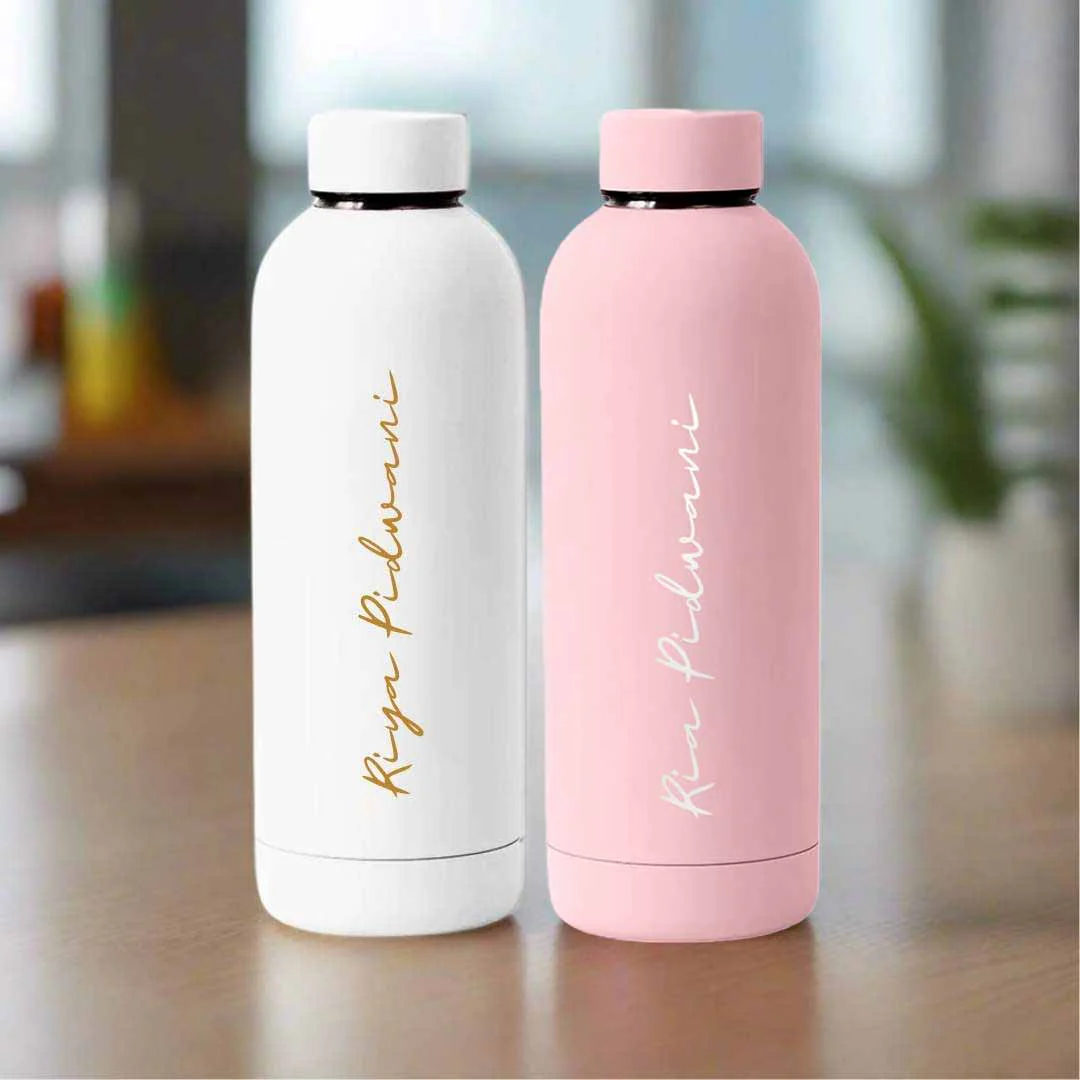 Customized Water Bottles with Names Stainless Steel Double Insulated Water Bottles for Travel Office Gym Home BPA Free, Leakproof-SET OF 2 - Image 4
