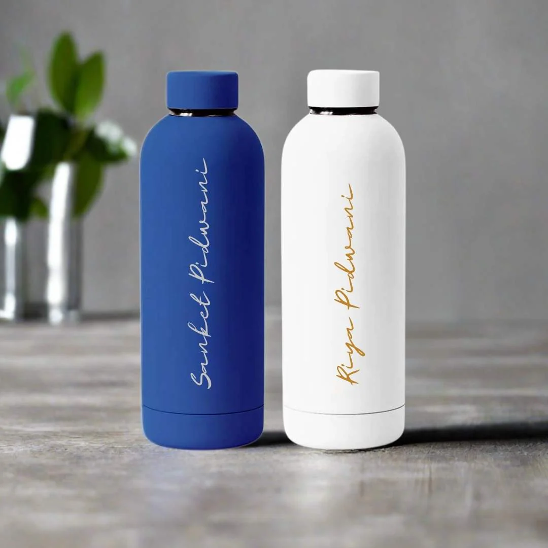 Customized Water Bottles with Names Stainless Steel Double Insulated Water Bottles for Travel Office Gym Home BPA Free, Leakproof-SET OF 2 - Image 6