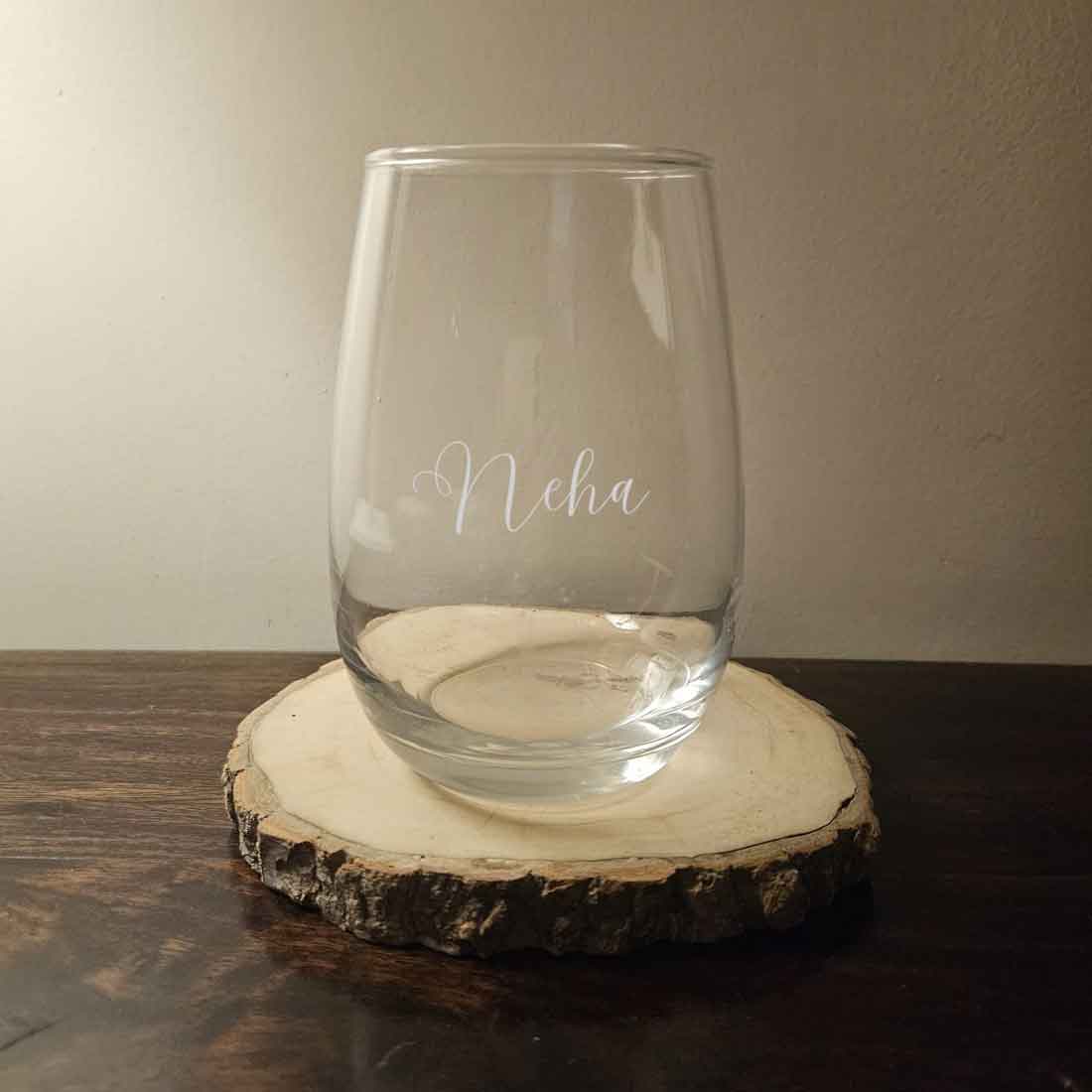 Customized Whisky Glass With Engraving 400 ML Glass - SET OF 2 - Image 2