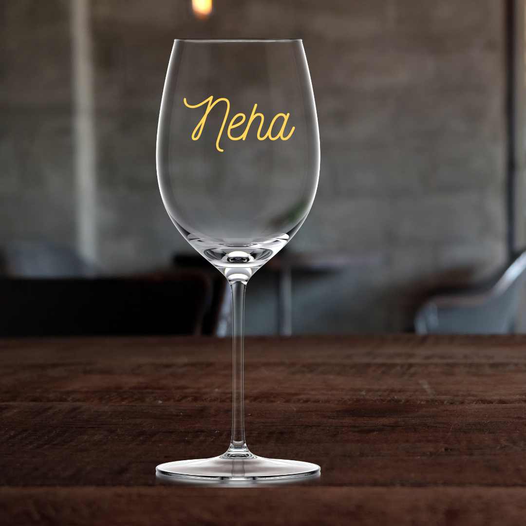 Customized Wine Glasses With Name Wine Glass - Add Name - Image 3