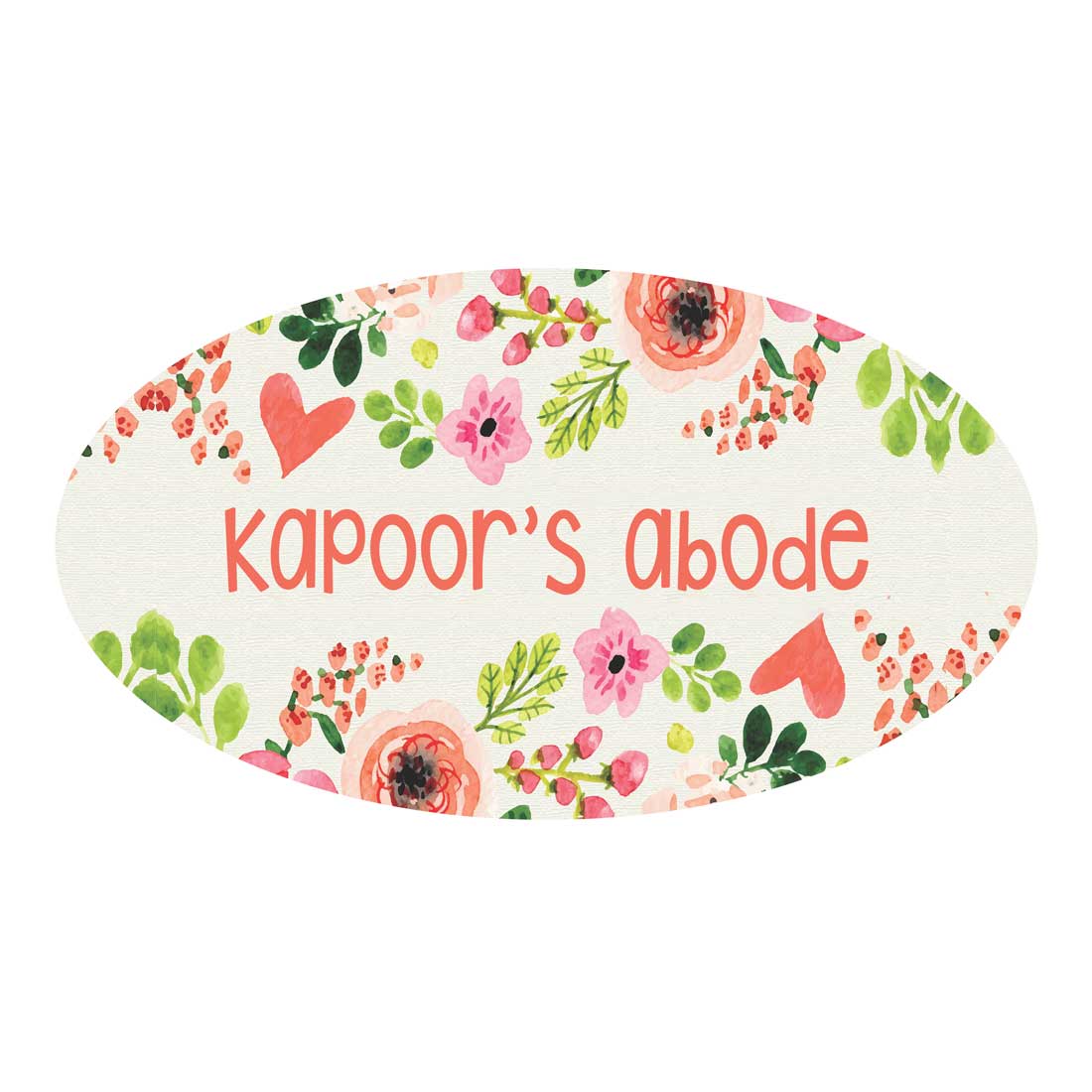 Customized Wooden Name Plate for Home Flats and Office - Flowers - Image 2