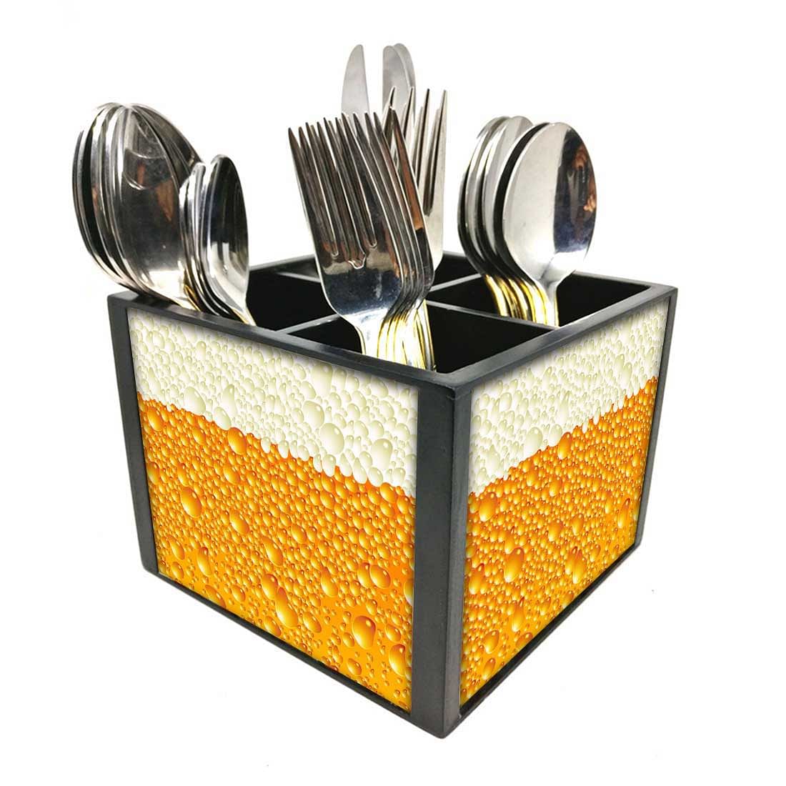 Designer Spoon & Fork Cutlery Holder for Dining Table - Beer - Image 2