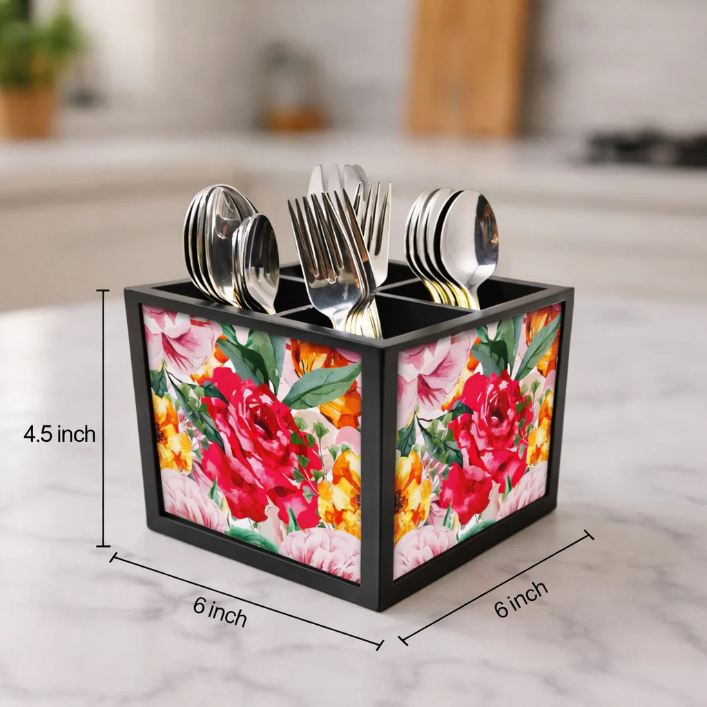 RosesCutlery Holder Stand Silverware Caddy Organizer - Image 3