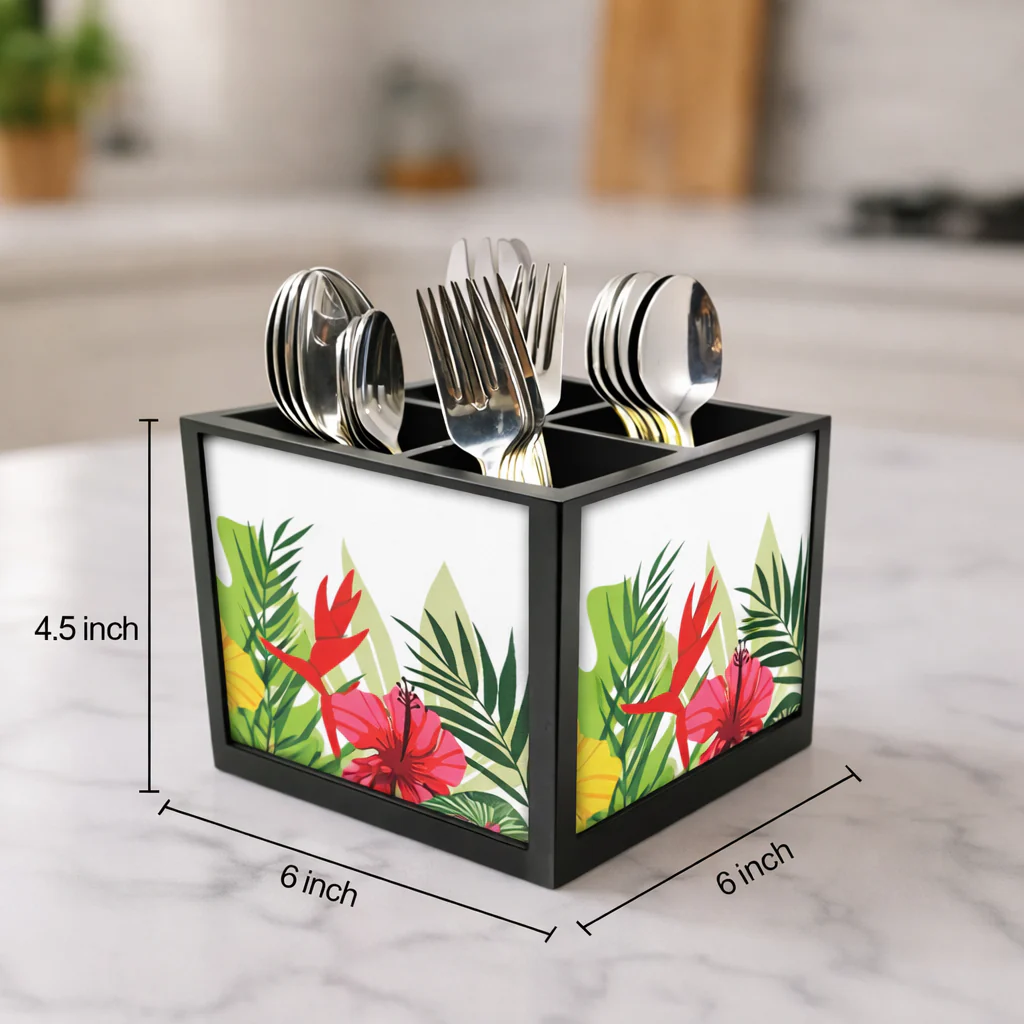 LeavesCutlery Holder Stand Silverware Caddy Organizer - Image 3