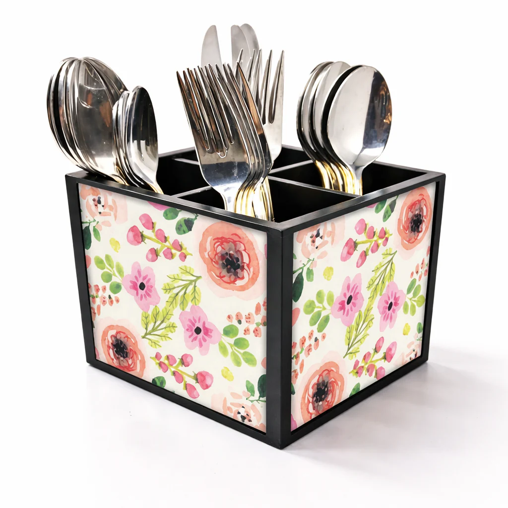 Silverware Cutlery Holder Organizer - Baby Flower - Image 2