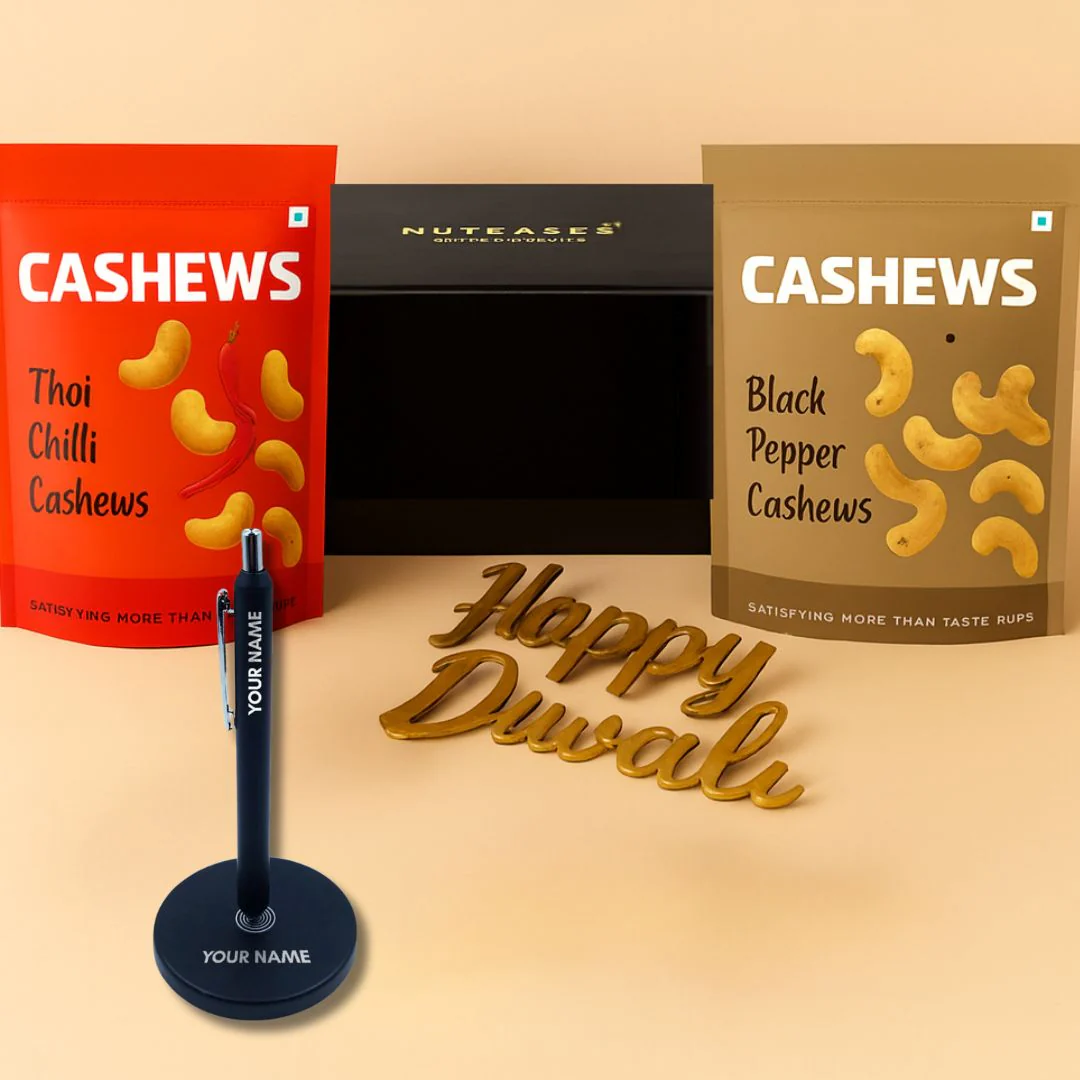 Nutcase Deepavali Gift Hamper with Flavored Dry Fruits and Magnetic Pen - Image 2