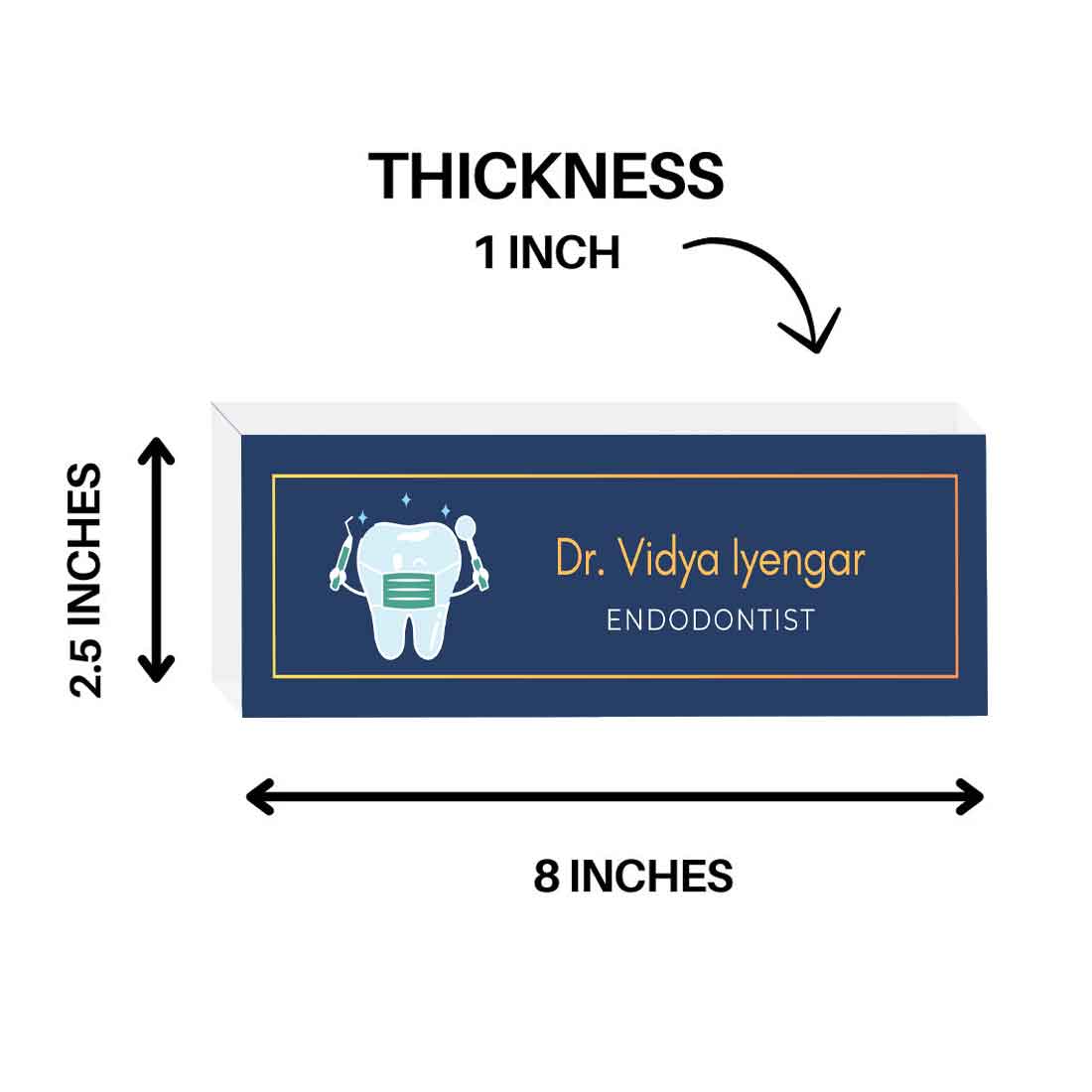 Dentist Desk Name Plate – Personalized Professional Desk Display - Image 9