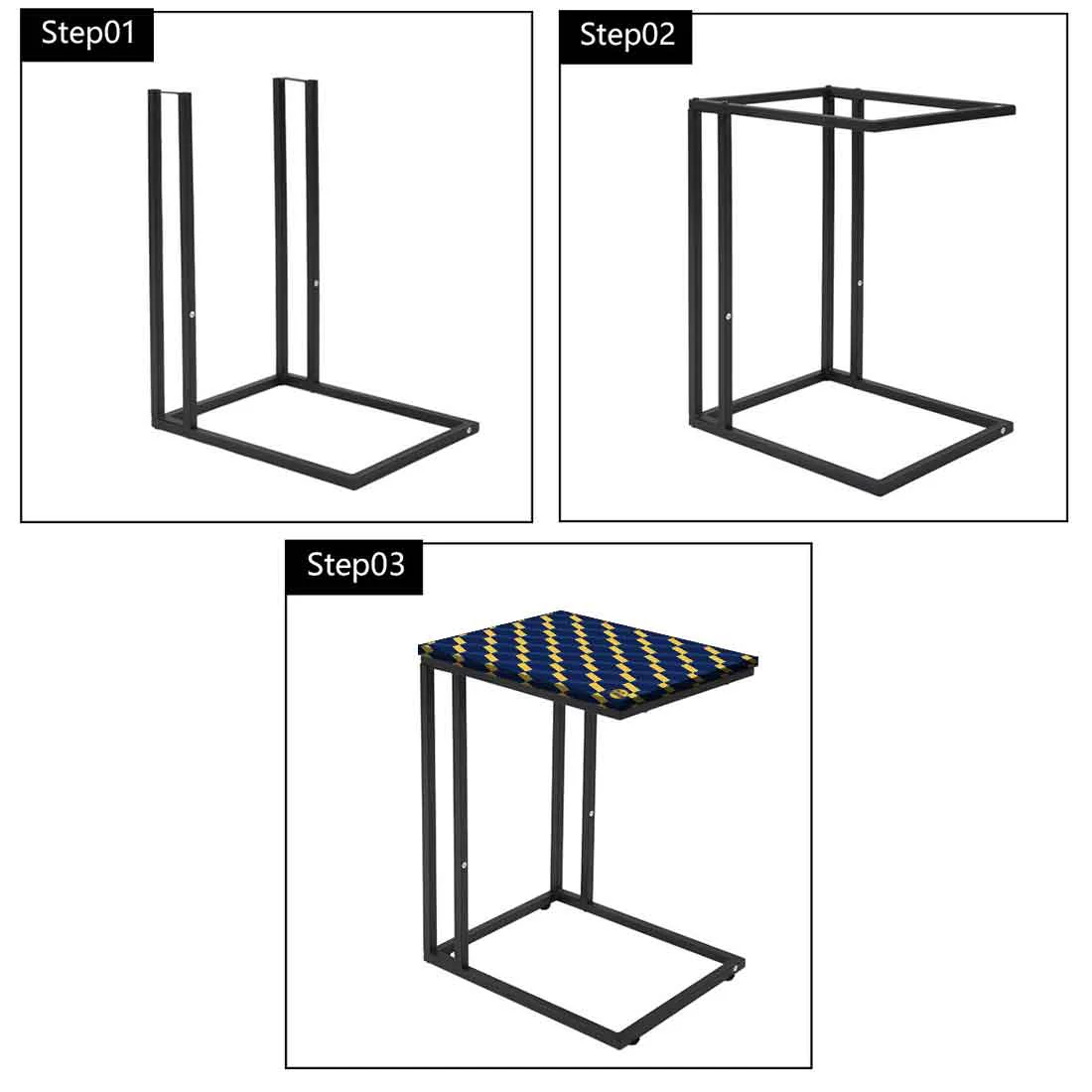 Designer C Shaped for Sofa Bedside Table - Spanish - Image 5