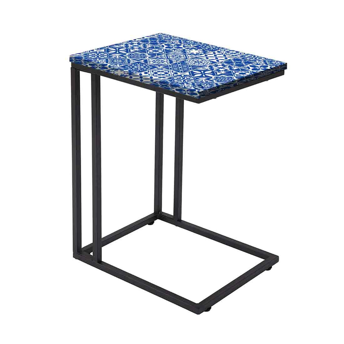 Designer C Shaped Table for Bedside Study Desk - Spanish - Image 2