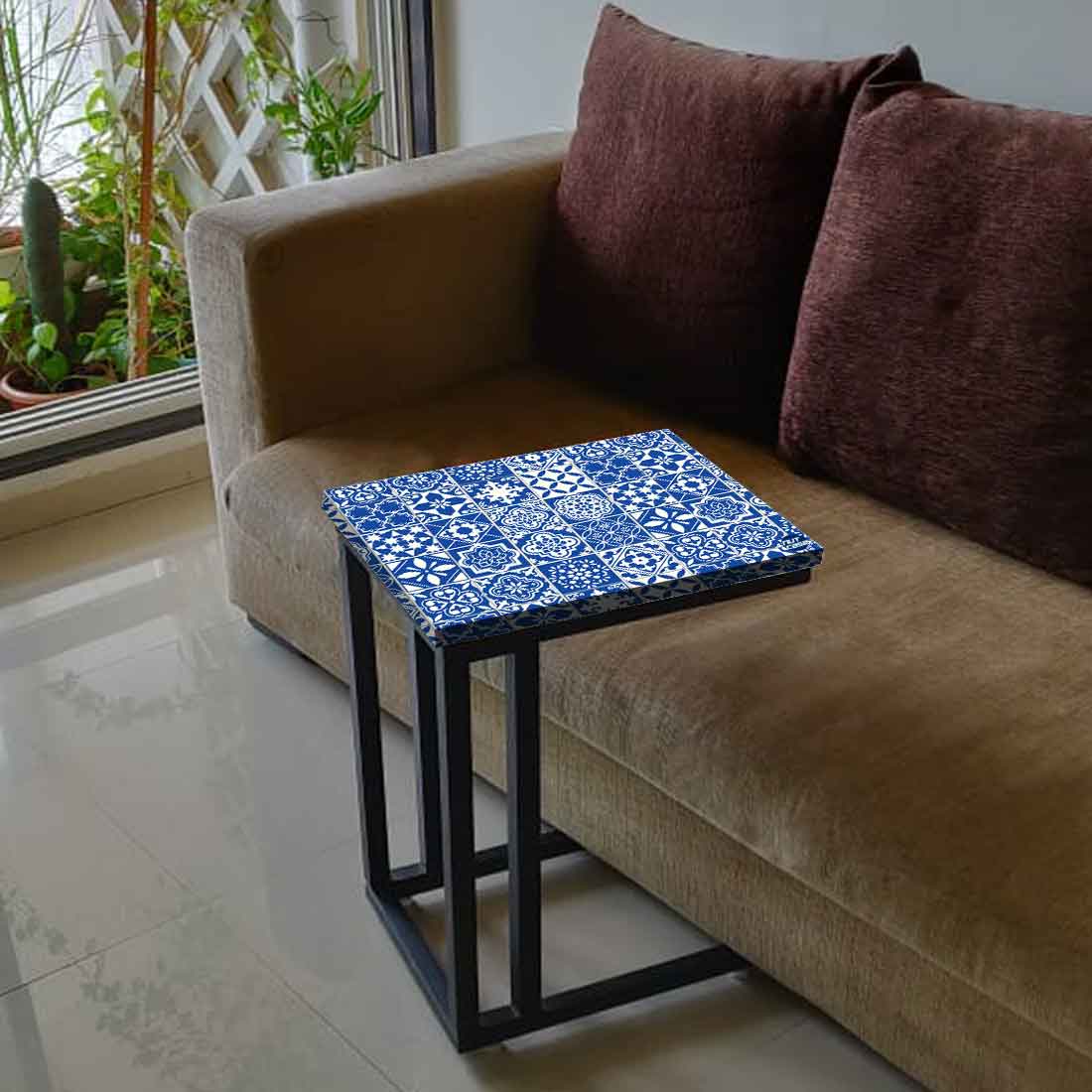 Designer C Shaped Table for Bedside Study Desk - Spanish - Image 3