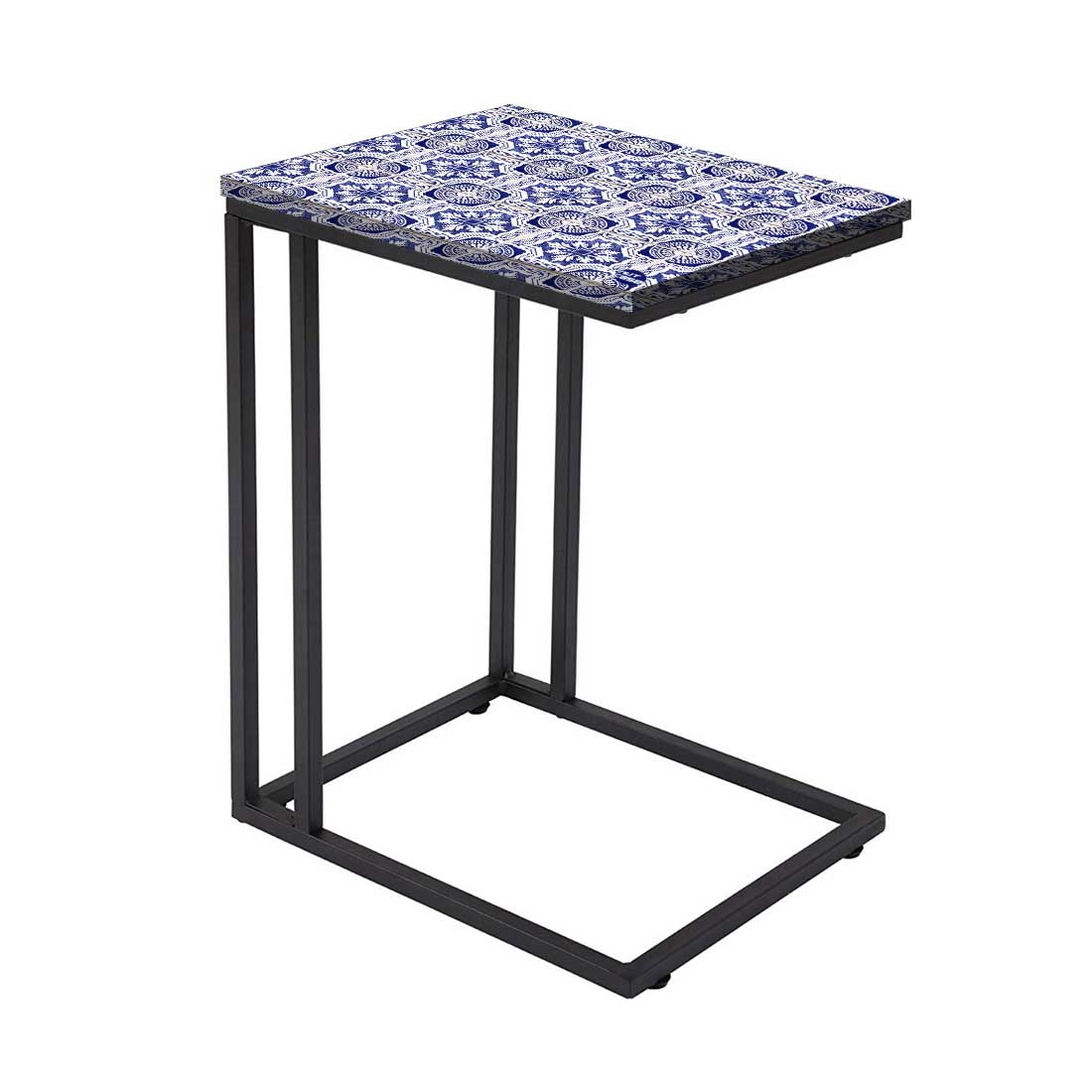 Designer C Shaped Bedside Table for Bedroom Study Desk - Spanish - Image 2