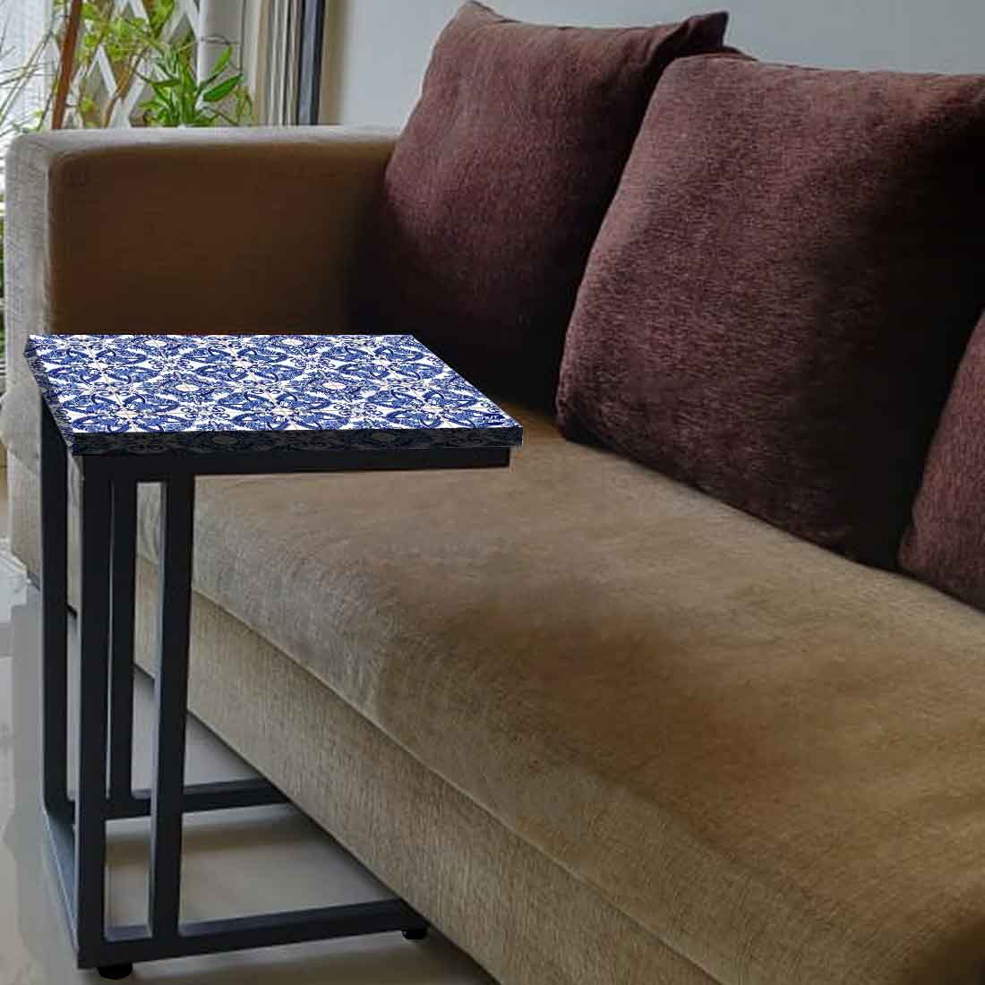 Designer C Shaped Bedside Table for Laptop Work - Spanish
