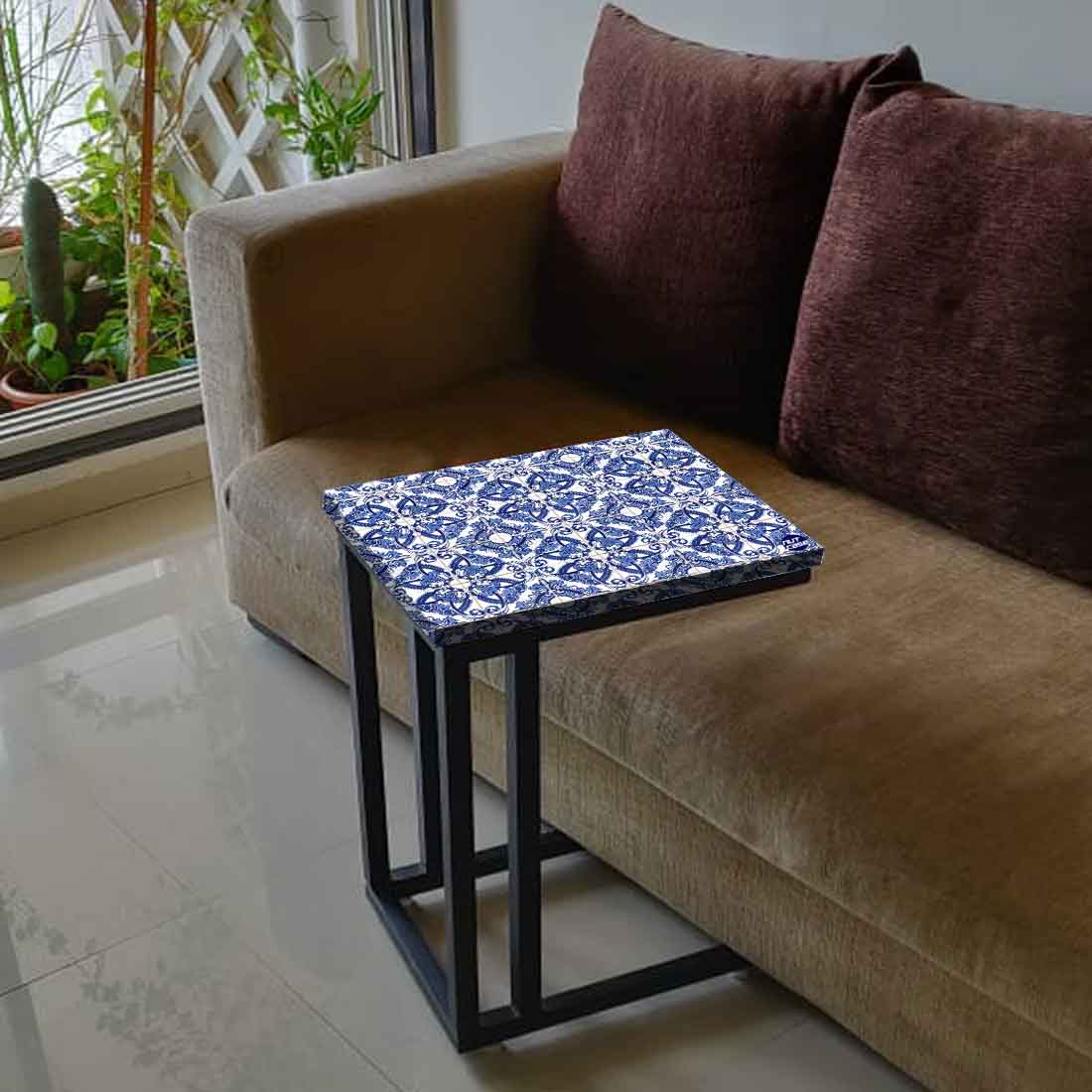 Designer C Shaped Bedside Table for Laptop Work - Spanish - Image 3