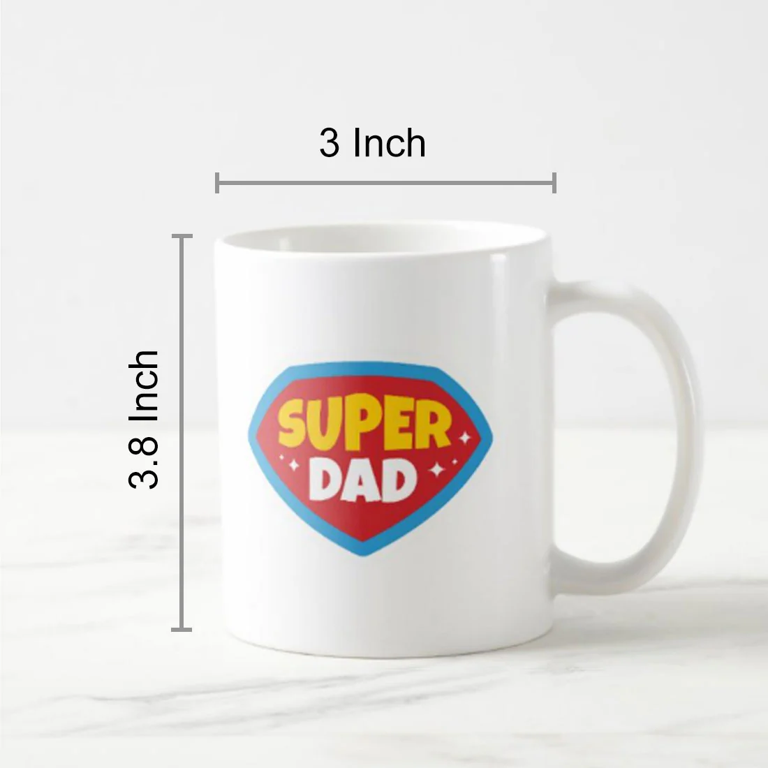 Designer Father Day Gift Coffee Mug for Gifting - Super Dad - Image 5