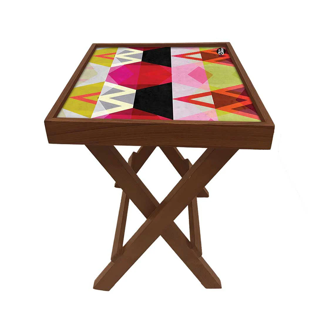 Nutcase Folding Side Table for Clock - Teak Wood -Design - Image 5