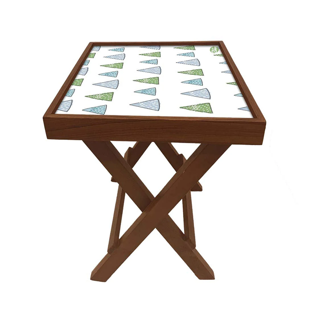 Folding Side Table - Teak Wood -Cute Mountain - Image 5