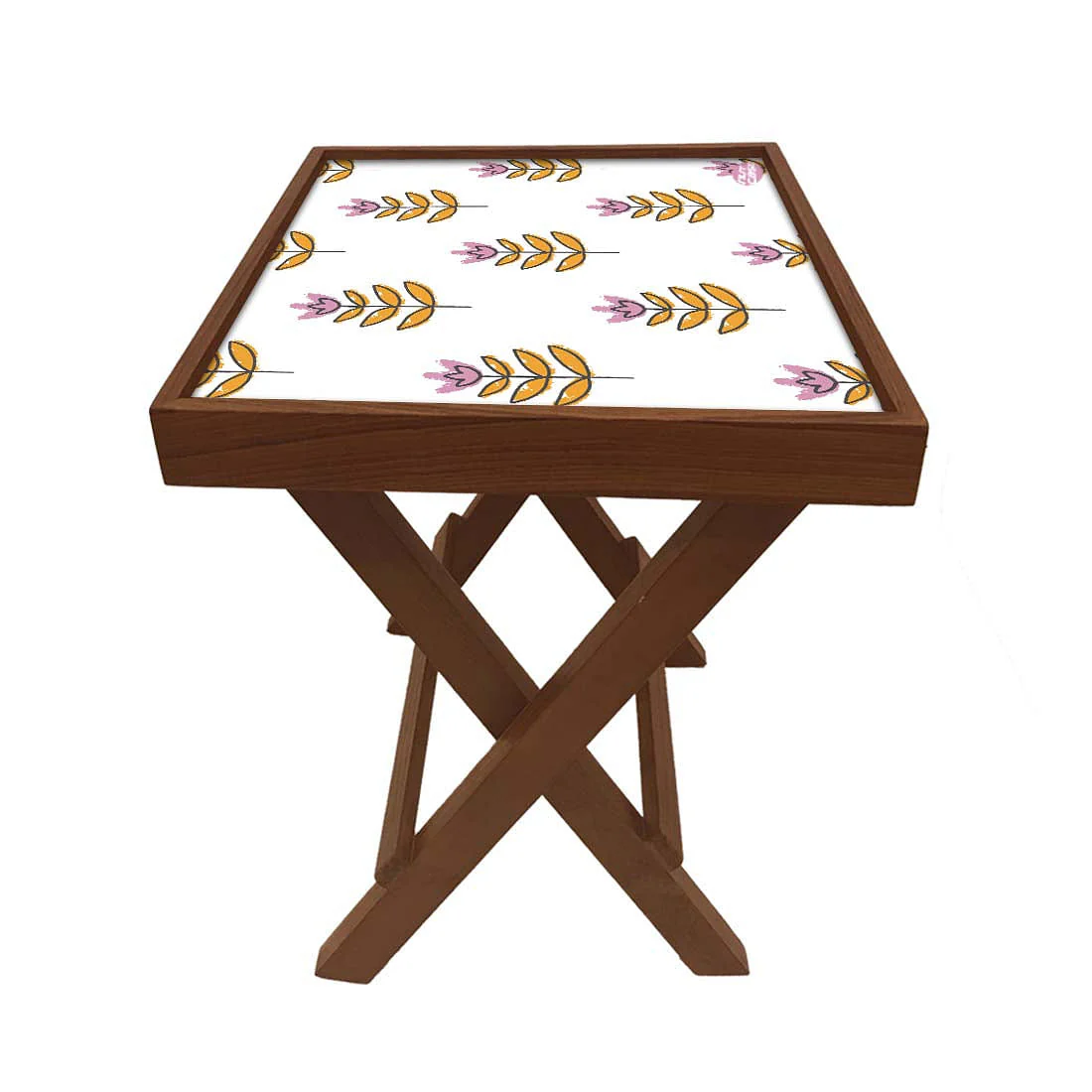 Nutcase Folding Side Table Adjustable - Teak Wood -Autumn - Image 5