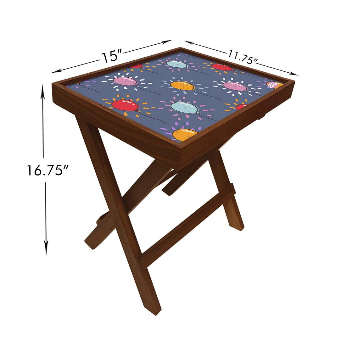 Folding Side Table for Living Room - Teak Wood -Cute Bullone - Image 5