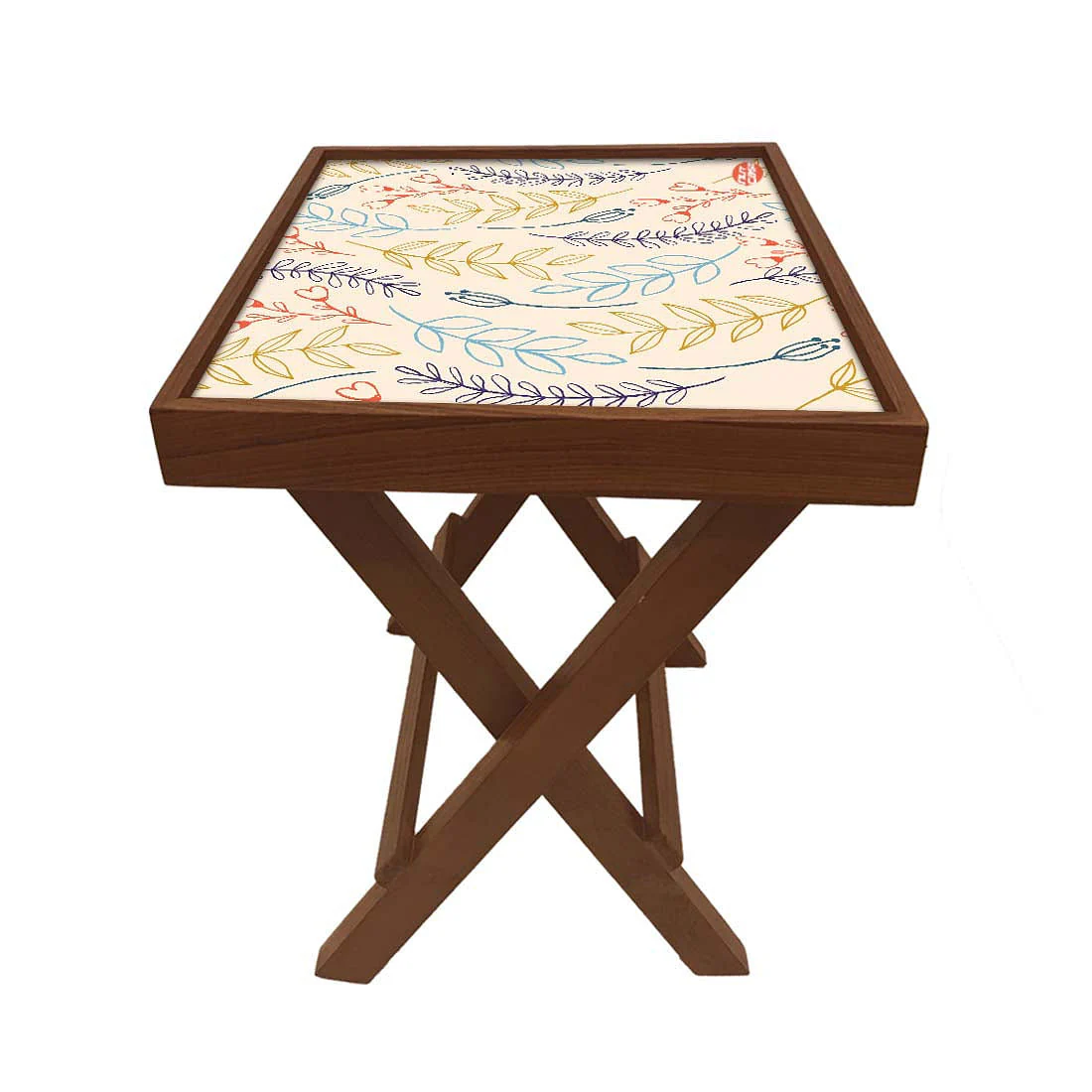 Folding Side Table - Teak Wood -Cute Twigs - Image 4