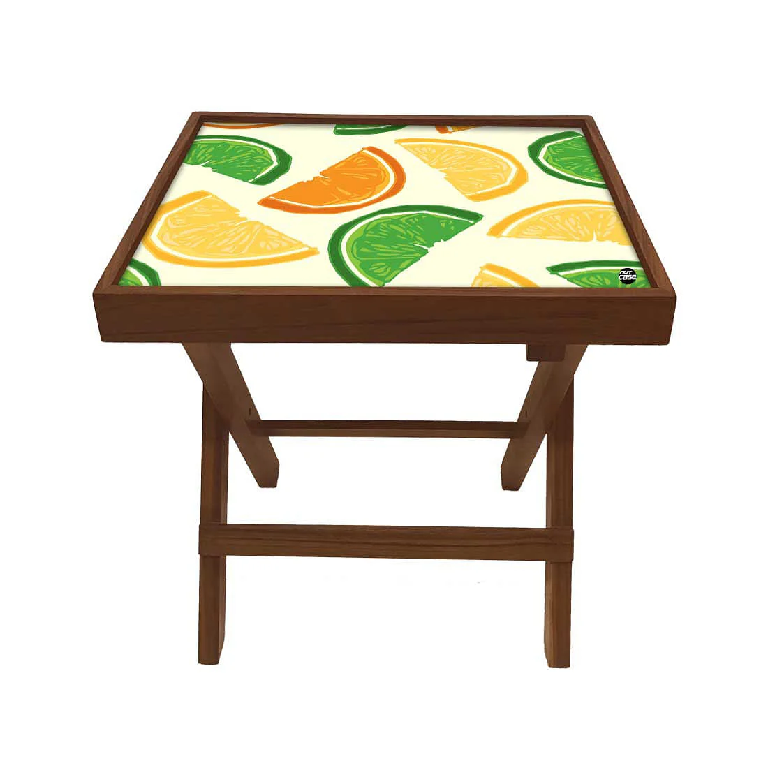 Folding Side Table - Teak Wood -Leamon