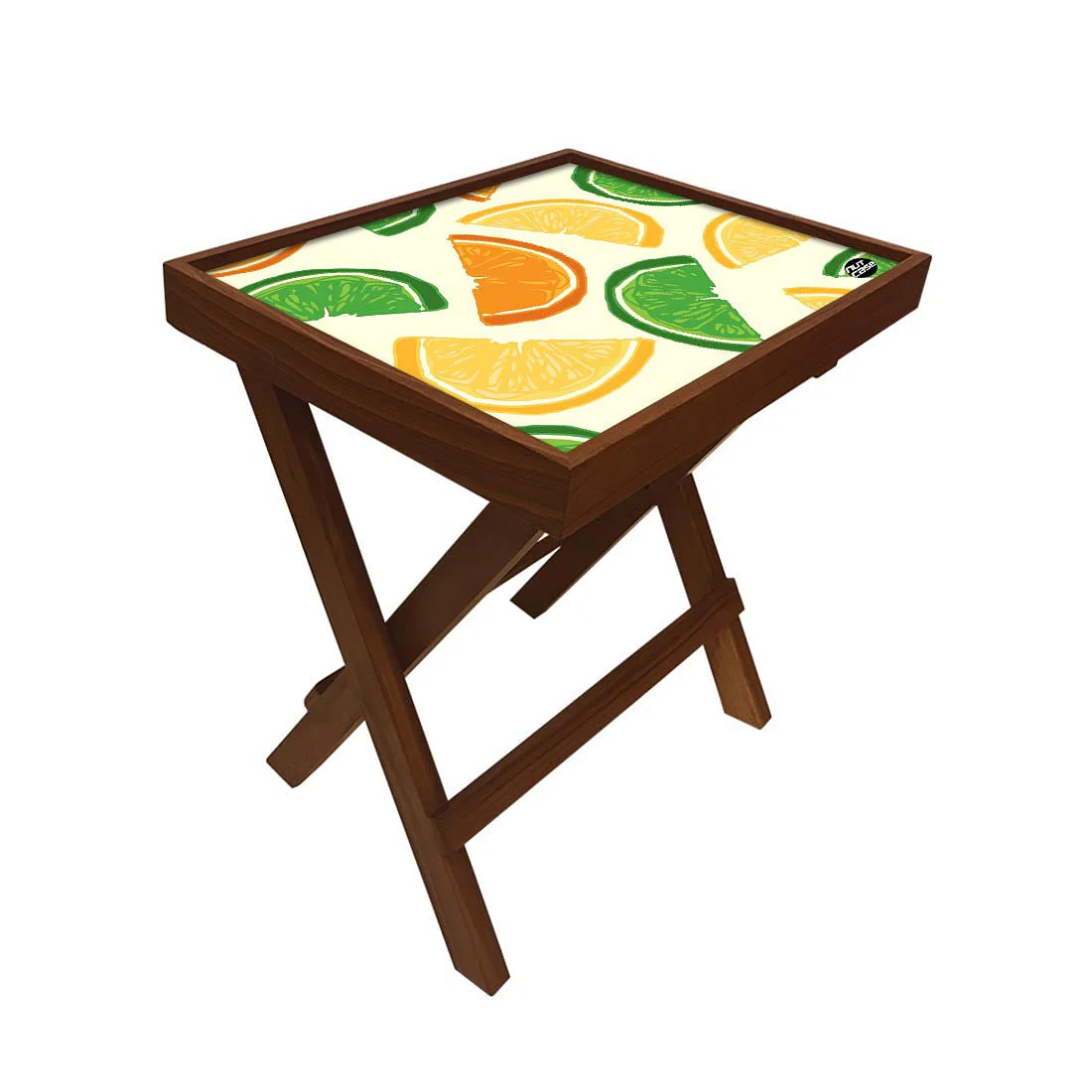 Folding Side Table - Teak Wood -Leamon - Image 2