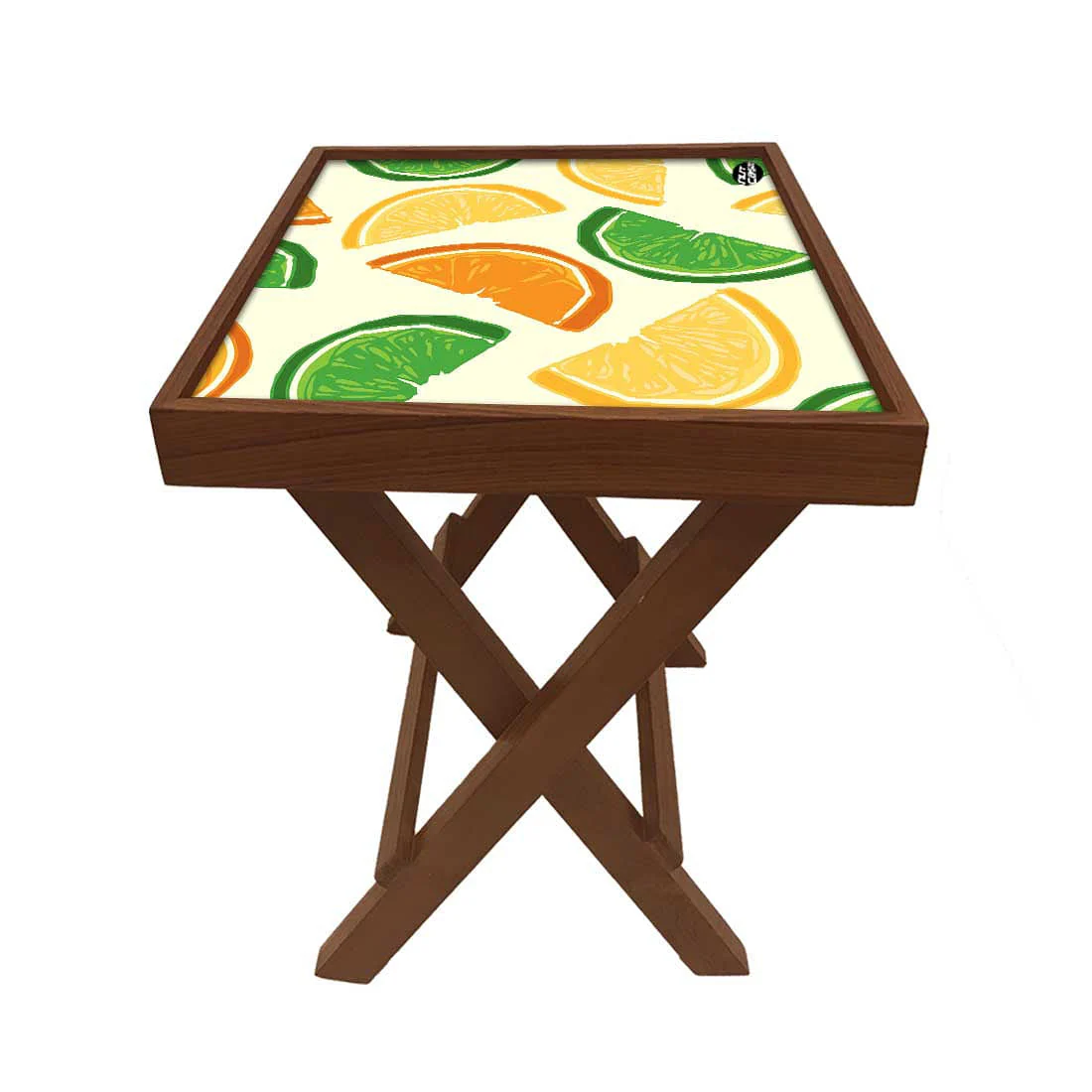 Folding Side Table - Teak Wood -Leamon - Image 5