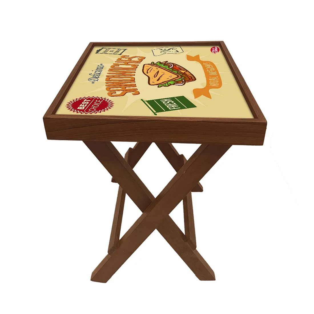 Folding Side Table - Teak Wood - Sandwiches - Image 5