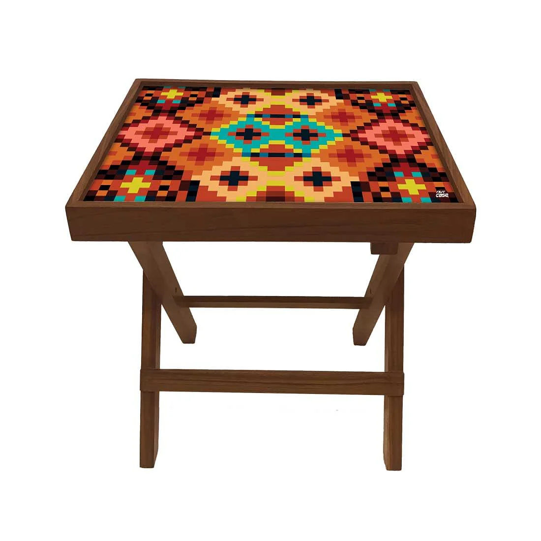 Folding Side Table - Teak Wood - Diamond Designs - Image 2