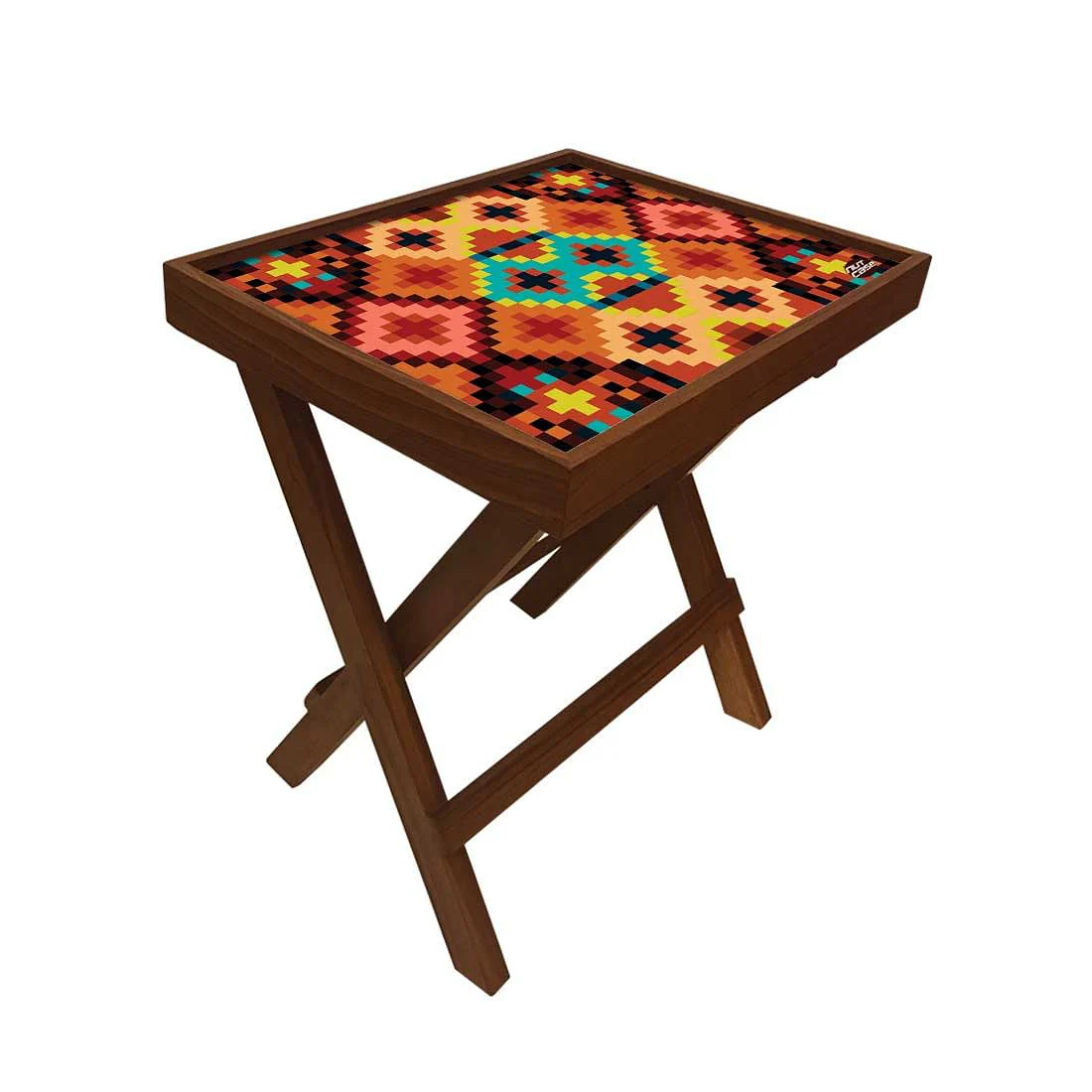 Folding Side Table - Teak Wood - Diamond Designs - Image 3
