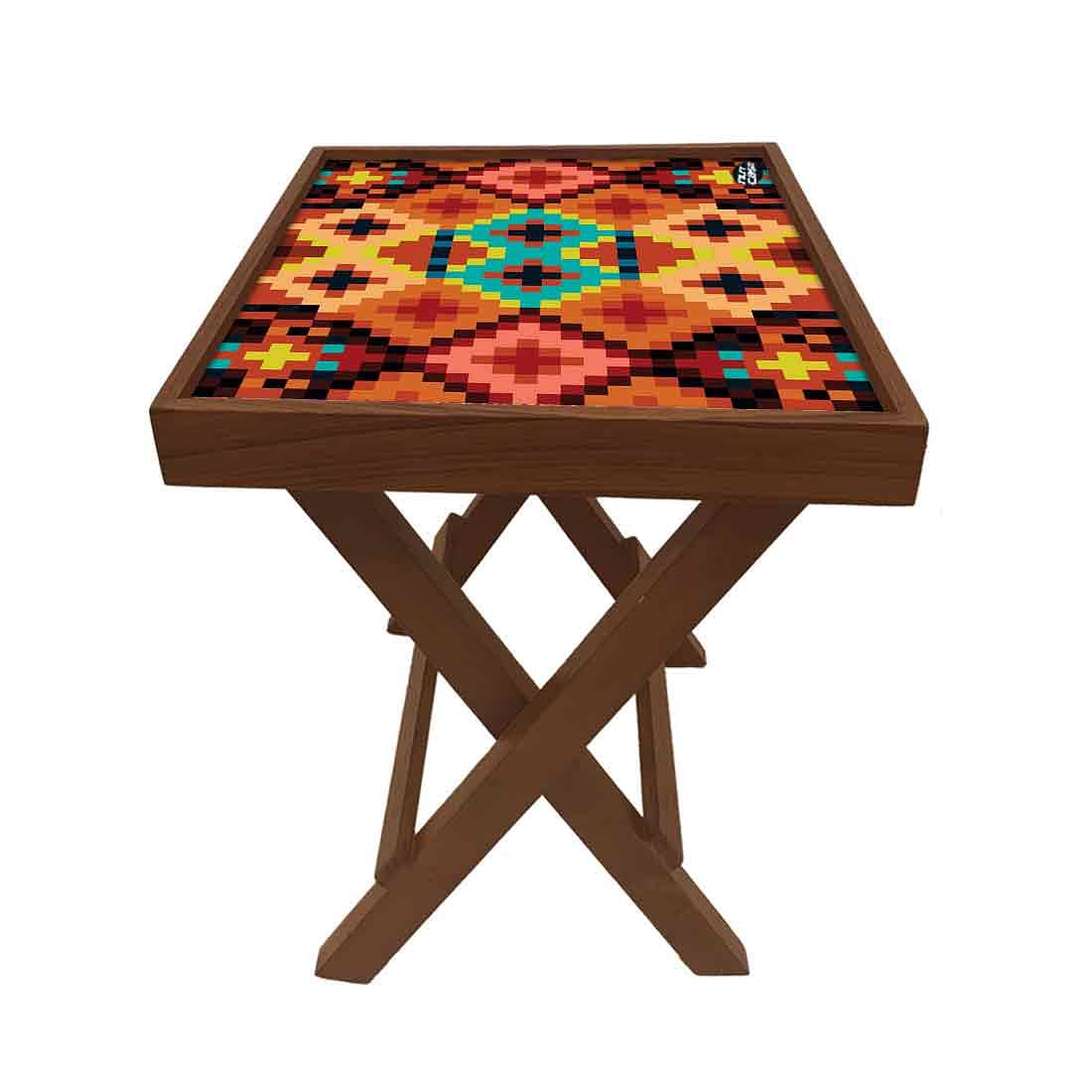 Folding Side Table - Teak Wood - Diamond Designs - Image 5