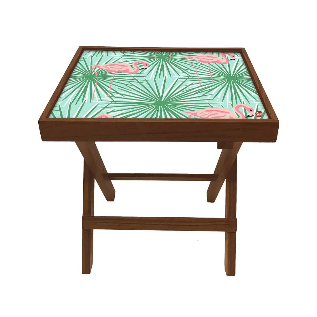 Folding Side Table - Teak Wood - Beautiful Swan - Image 2