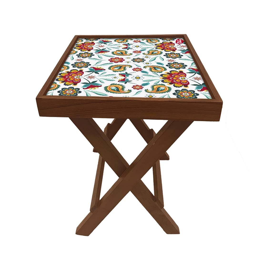 Folding Side Table - Teak Wood - Beautiful Tropical Design - Image 5