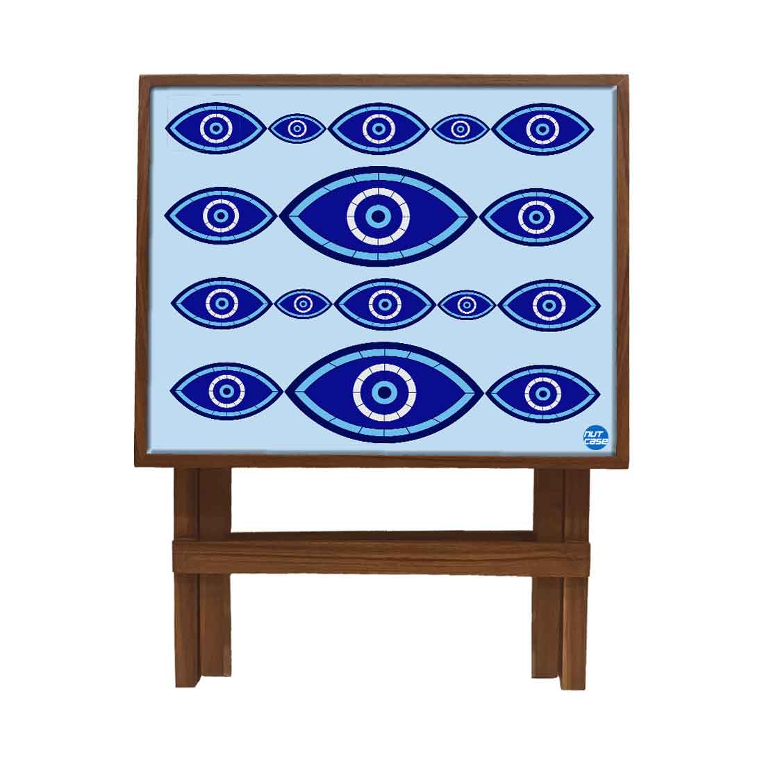 Foldable Wooden Side Table for Living Room Sofa Bedroom - Evil Eye Protector - Image 12