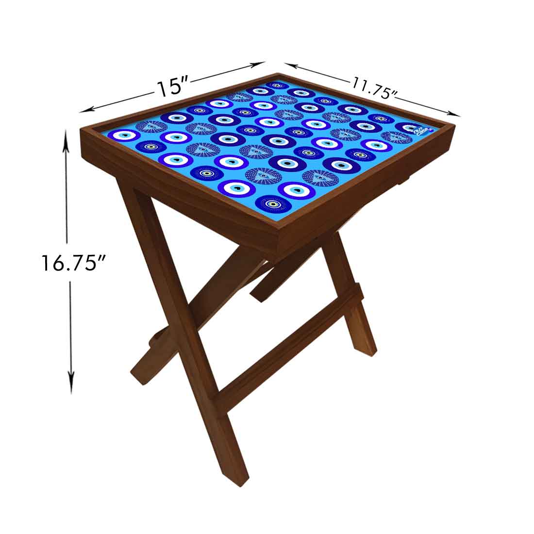 Foldable Wooden Side Table for Living Room Sofa Bedroom - Evil Eye Protector - Image 15