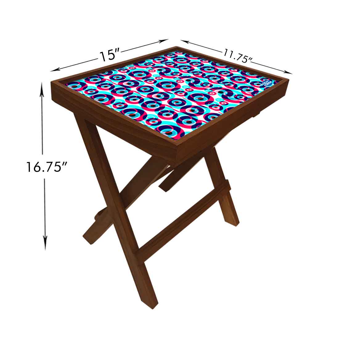 Foldable Wooden Side Table for Living Room Sofa Bedroom - Evil Eye Protector - Image 17