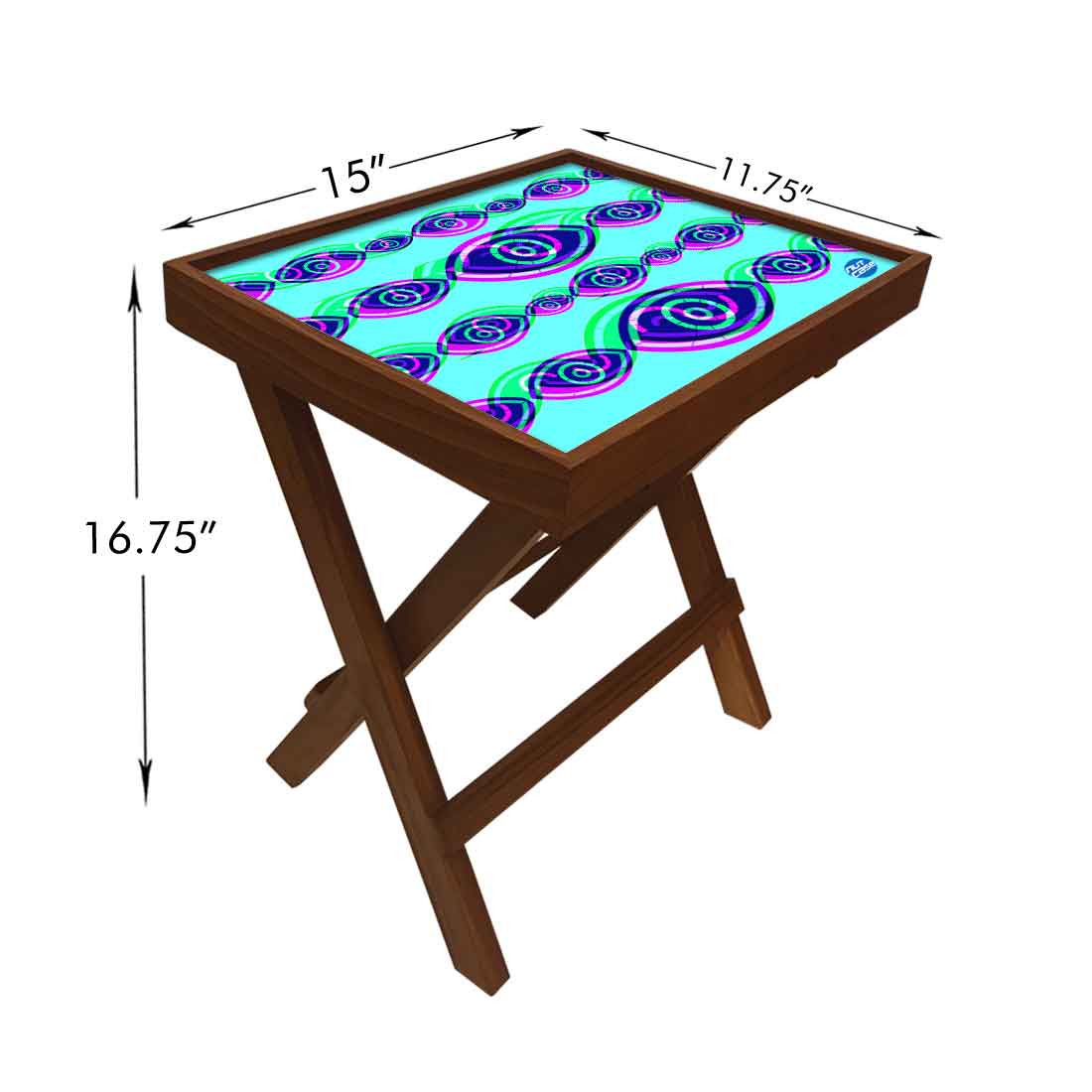 Foldable Wooden Side Table for Living Room Sofa Bedroom - Evil Eye Protector - Image 18